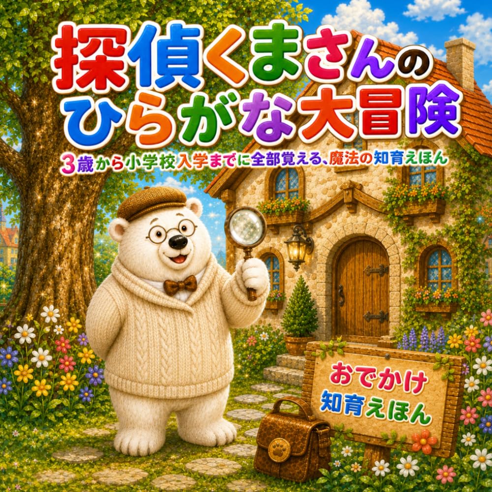 探偵くまさんのひらがな大冒険: 3歳から小学校入学までに全部覚える、魔法の知育えほん