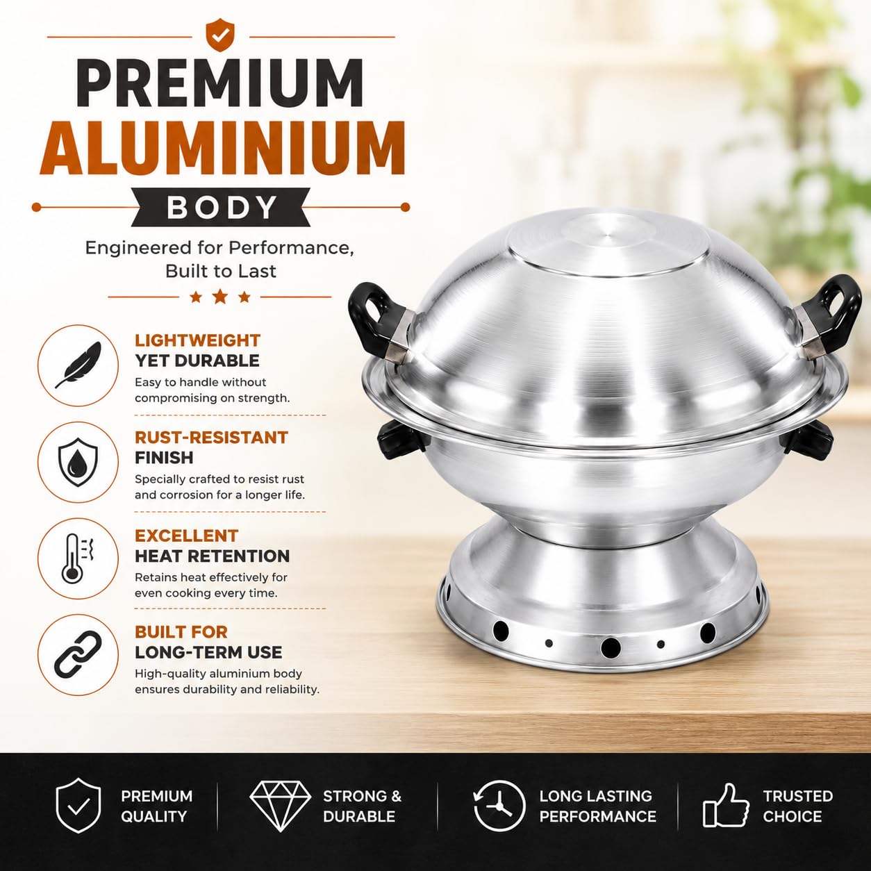 Aluminium Multi-Purpose Oven - Tandoor, Grill & More -3