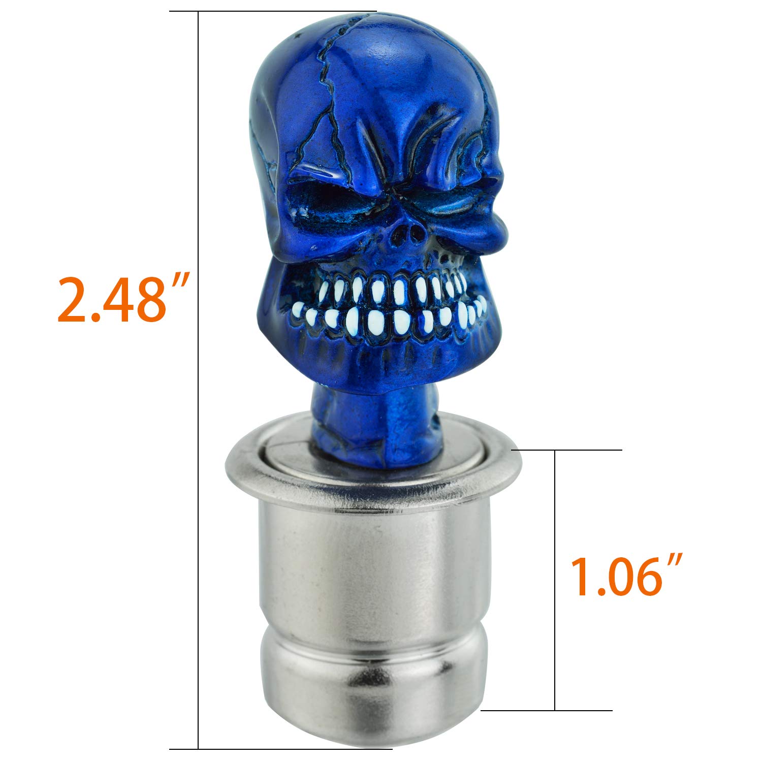 skull car with cigarette of a Skeleton Burning Arenbel Skull Shape Push Button
