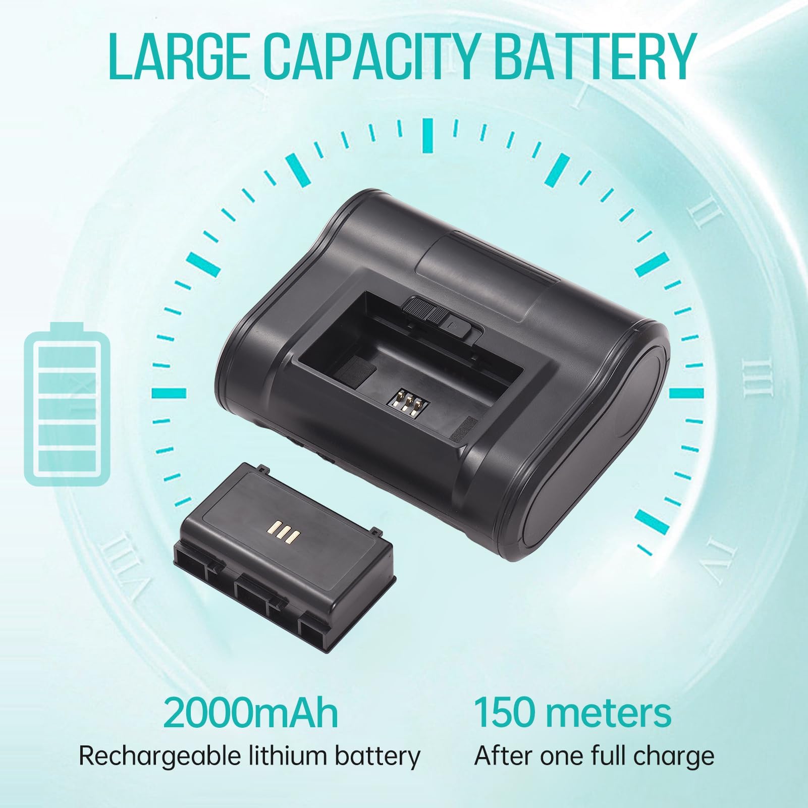 Walfront Impresora Térmica Portátil sin Tinta 4 Pulgadas 110mm, Inalámbrica con Conexión USB y Bluetooth, para Pequeñas Empresas, Cocina y Restaurante