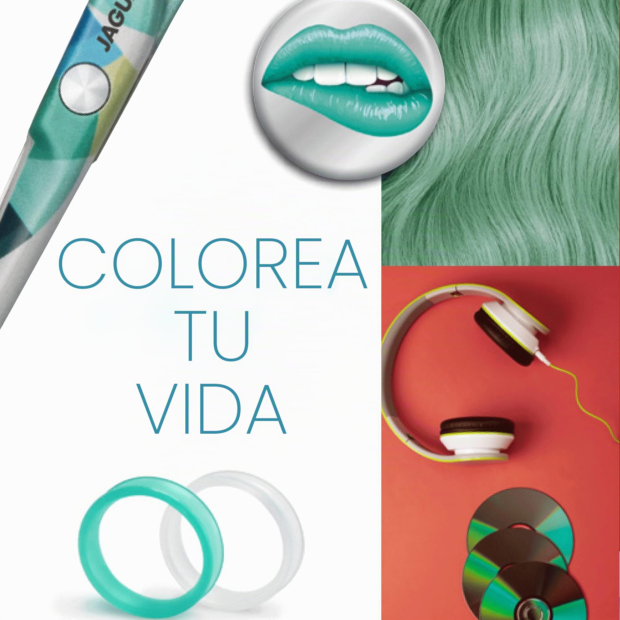 JAGUAR Tijeras para el pelo JaguART IN MOTION 5.5" | Tijeras de peluquería con diseño offset | aRecubrimiento antialérgico y resistente de alta tecnología con aspecto fotográfica | Made in Germany