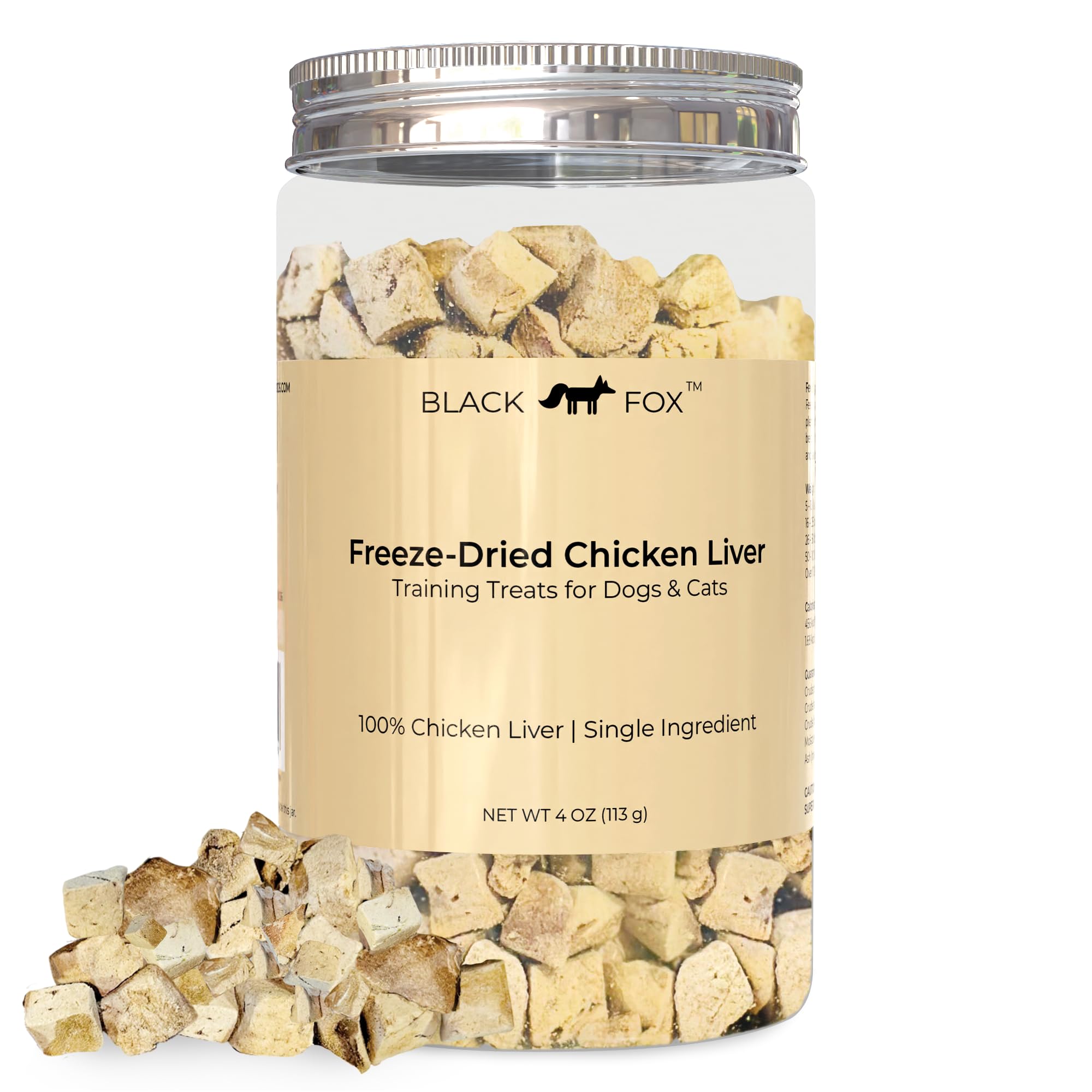 BLACK FOX Freeze-Dried Chicken Liver Training Treats