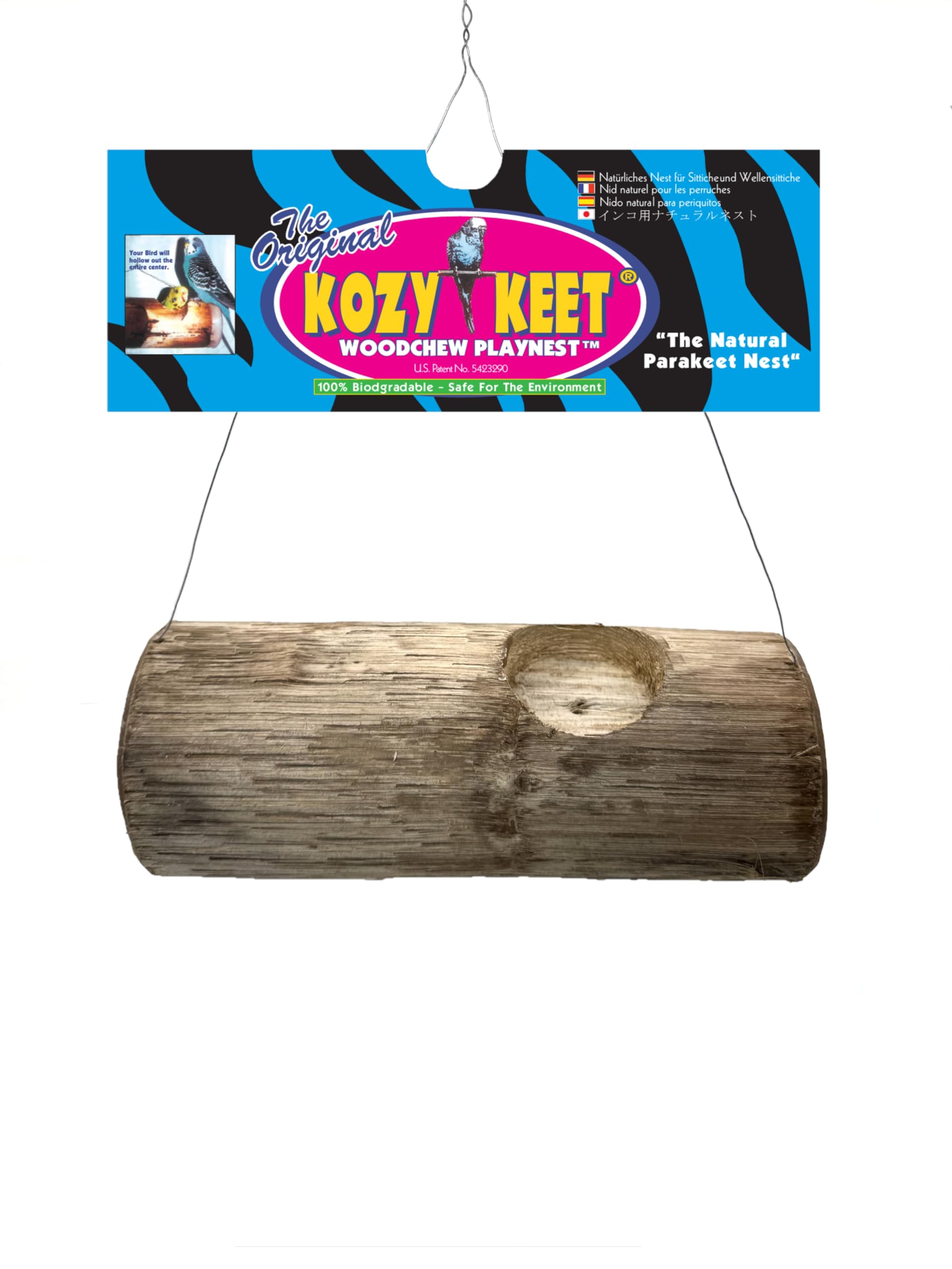 Wesco Pet Kozy Keet Woodchew Playnest Holistic Parakeet Nest