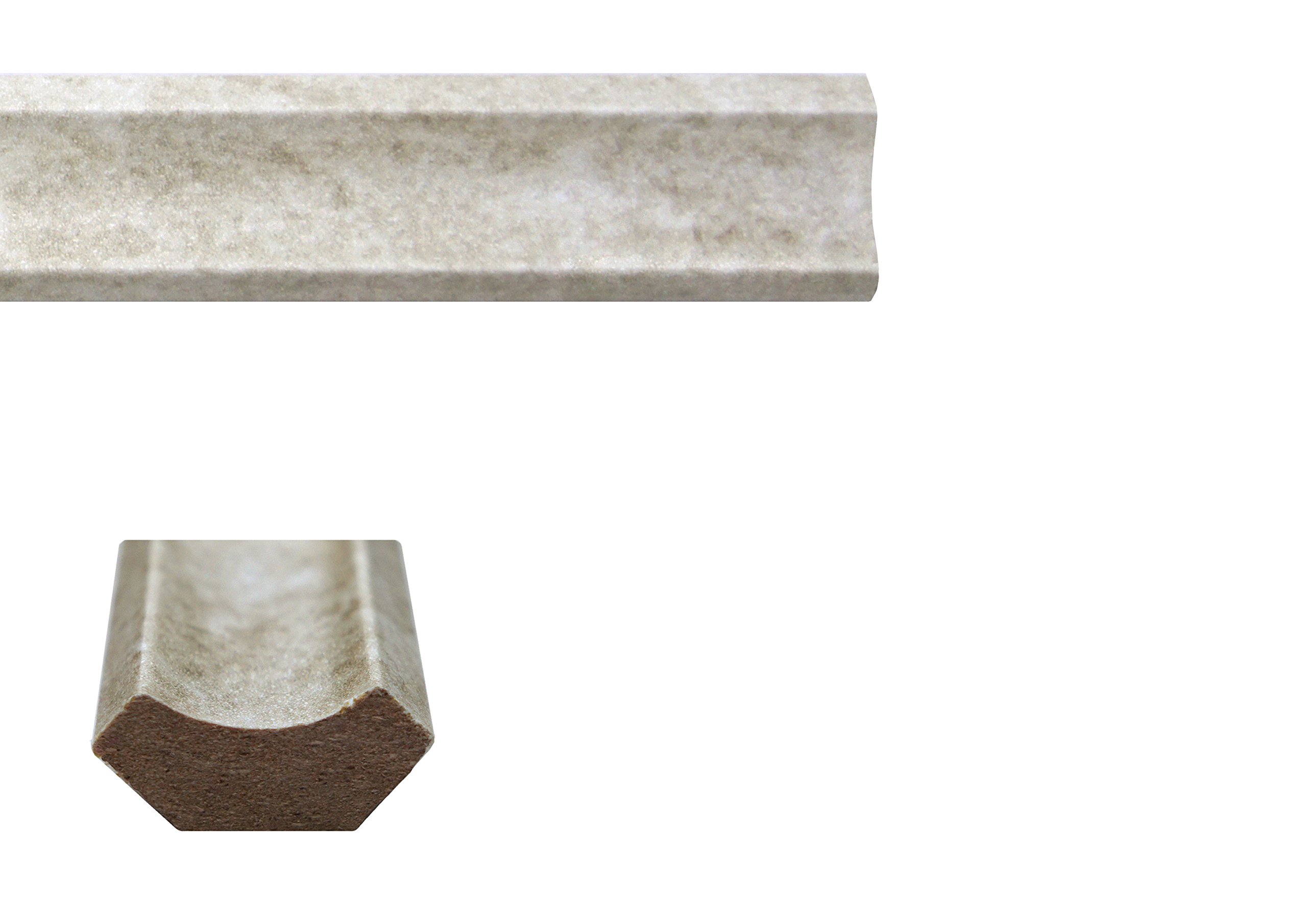 FAUK Laminate Flooring Scotia Beading - Limestone White - 5 x 2.40m Length's Pack