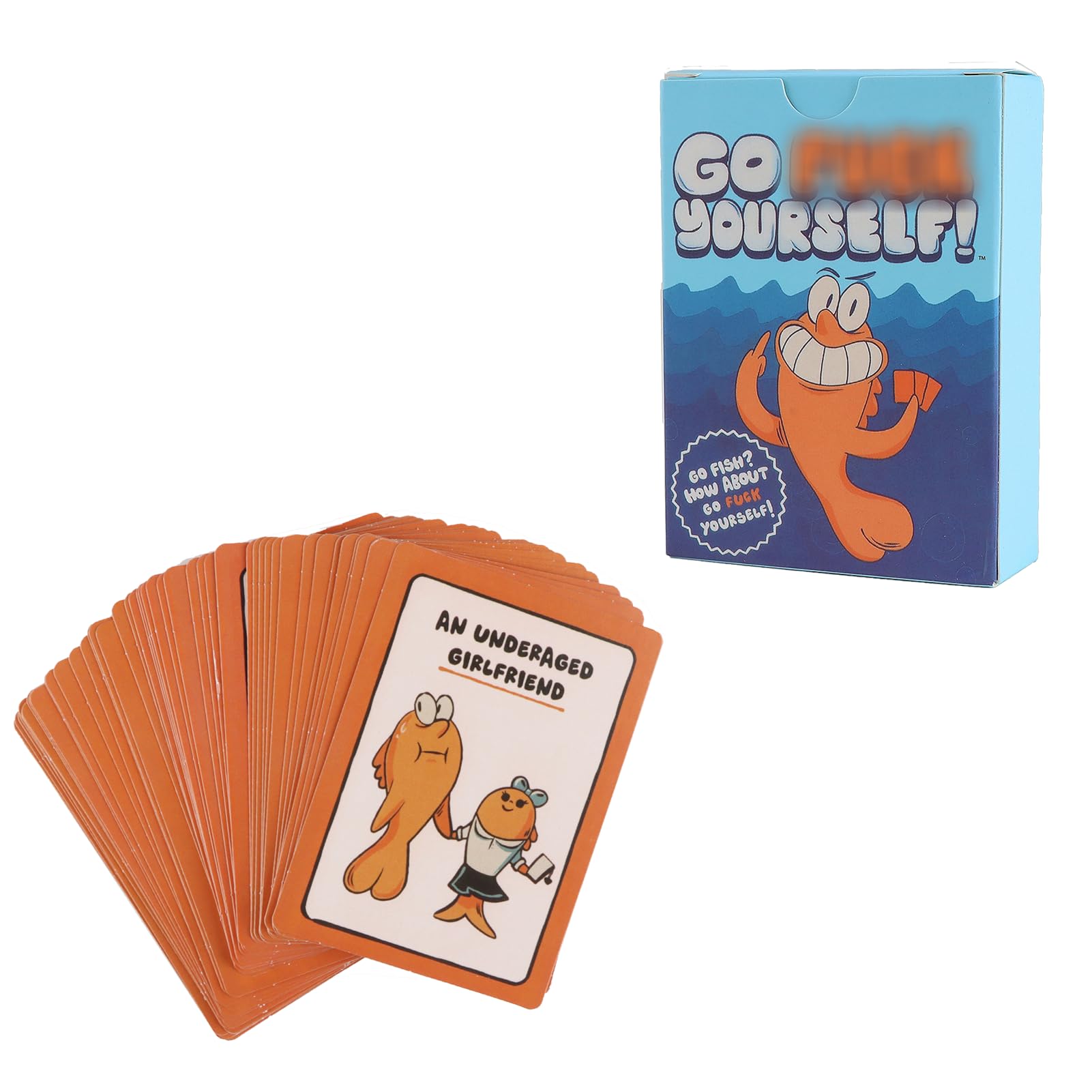 Eddrfy Go Fish Card Game Adult Version 48 Cards, Funny Go Fish Game with Hilarious Twist for 2-8 Players, Classic Interactive Adult Card Games for Parties, Family Fun, Game Night and Travel