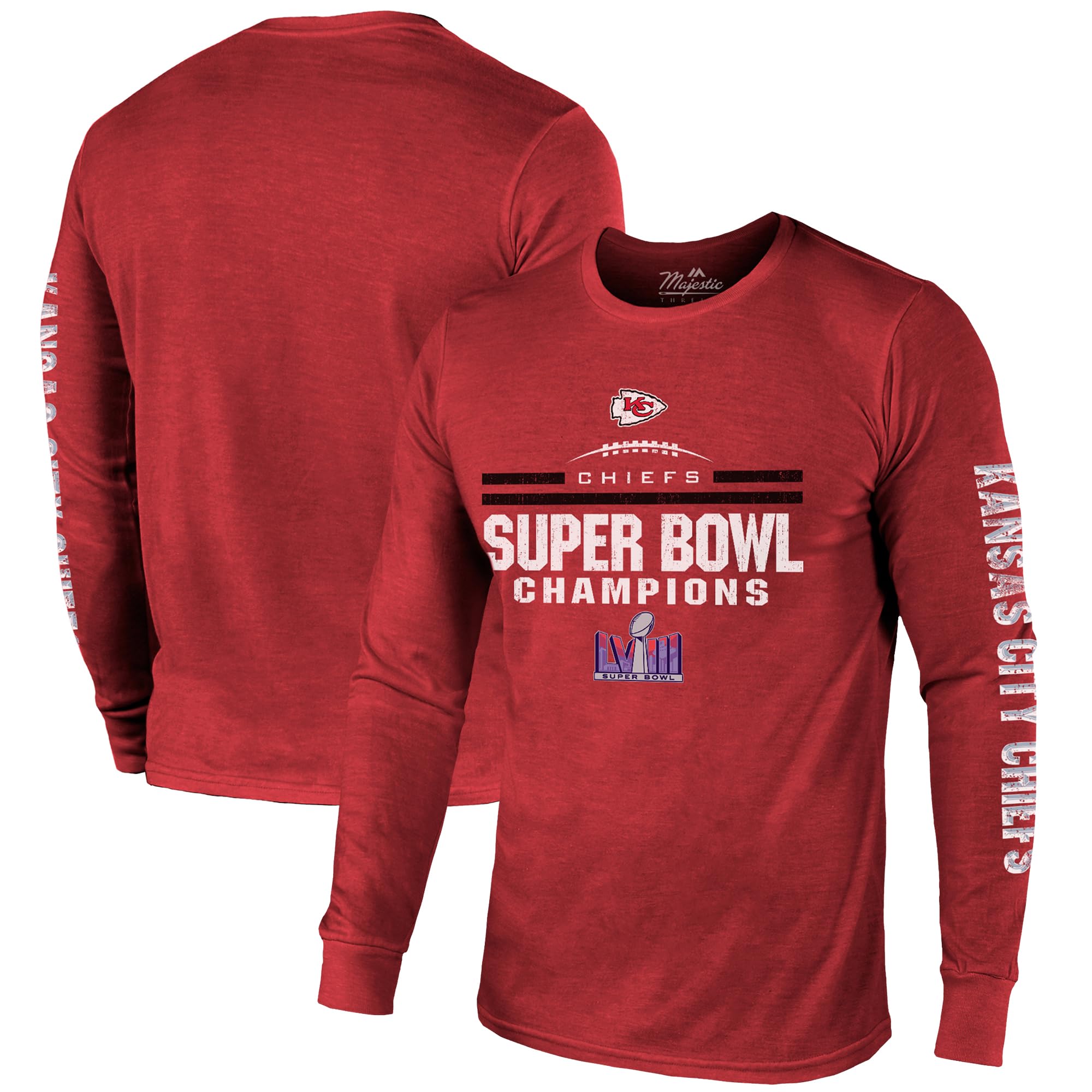 Men's NFL Super Bowl LVIII Champions Tri-Blend Long Sleeve Hit T-Shirt