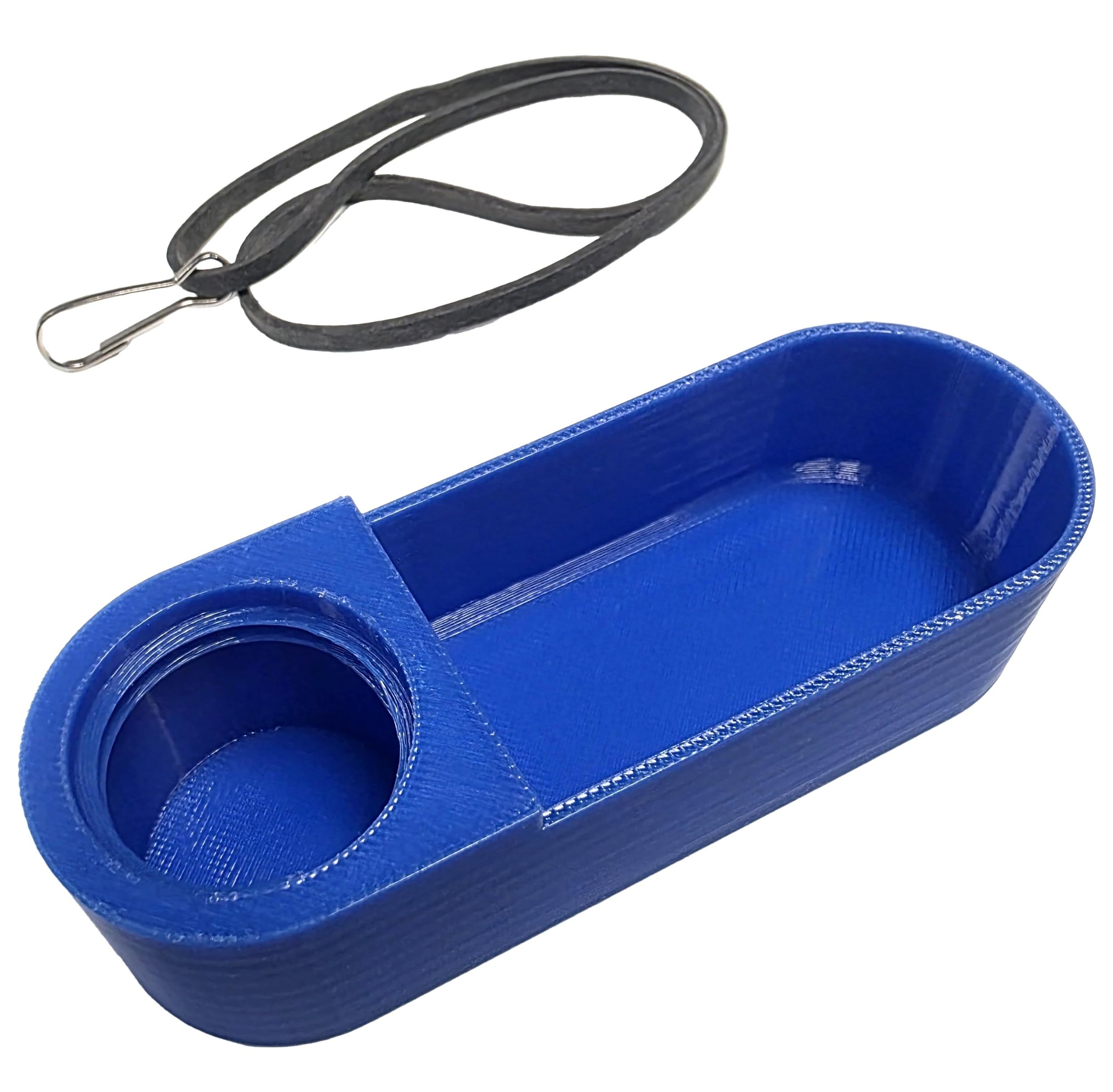 4 Pack of Blue Soda Pop Water Bottle Bird Drinker Cups & Mounting Bands with Clasp Made in Texas USA