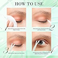 Vista 9 de Cinta para párpados, 480 tiras levantadoras de párpados, cinta de párpados para ojos con capucha invisible, cinta impermeable de doble párpado