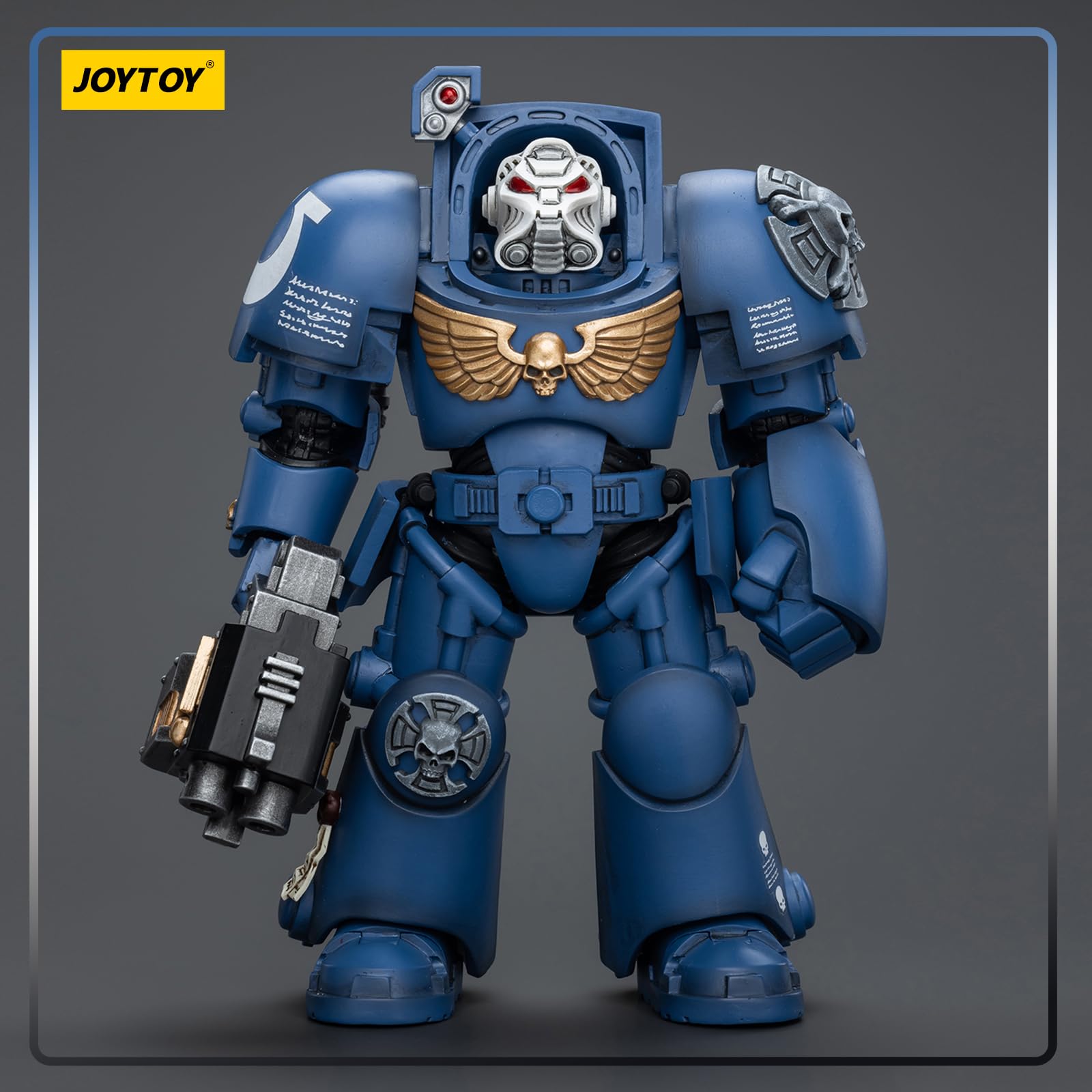 JOYTOY Warhammer 40k Ultramarines Terminator Squad Terminator with Storm Bolter 1/18 Action Figure Collect And Display Model - Image 2