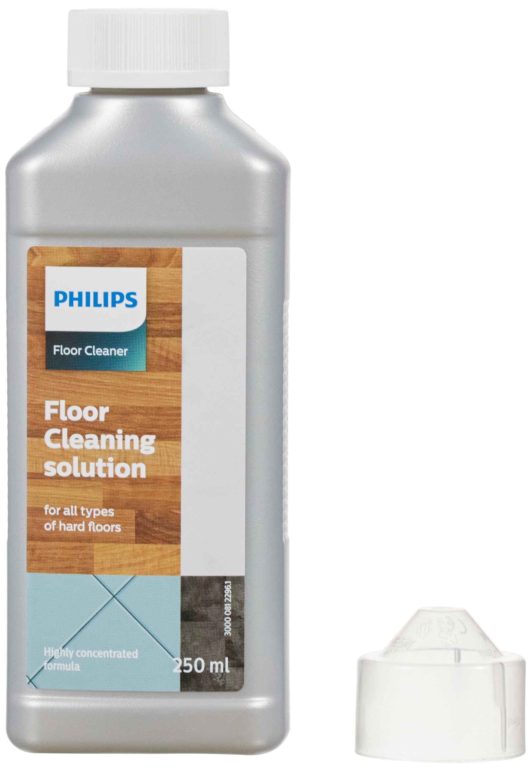 Philips Bodenreiniger für Hartböden – Für Laminat, Fliesen & Holz, Haustier- und Familienfreundlich, Kompatibel mit SpeedPro & AquaTrio, Dosierkappe Inklusive, 250 ml für 25 Anwendungen (XV1792/01)