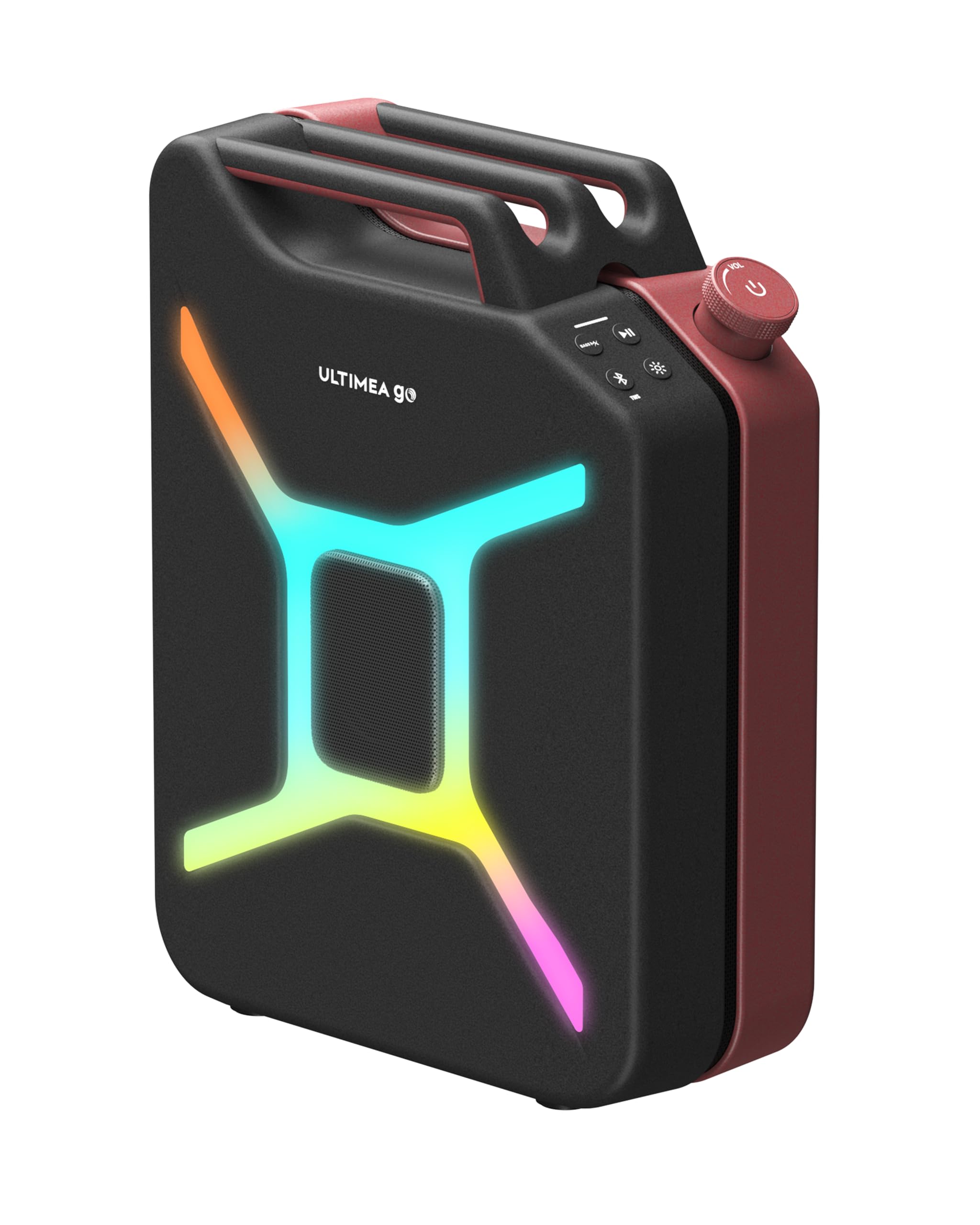 ULTIMEA Go Partybox 300 W inalámbrico, Altavoz Bluetooth portátil para Exteriores con Bass Boost, TWS, Modo Auracast, Entrada de micrófono, Guitarra, Luces RGB, Control de Aplicaciones, 16 Horas de