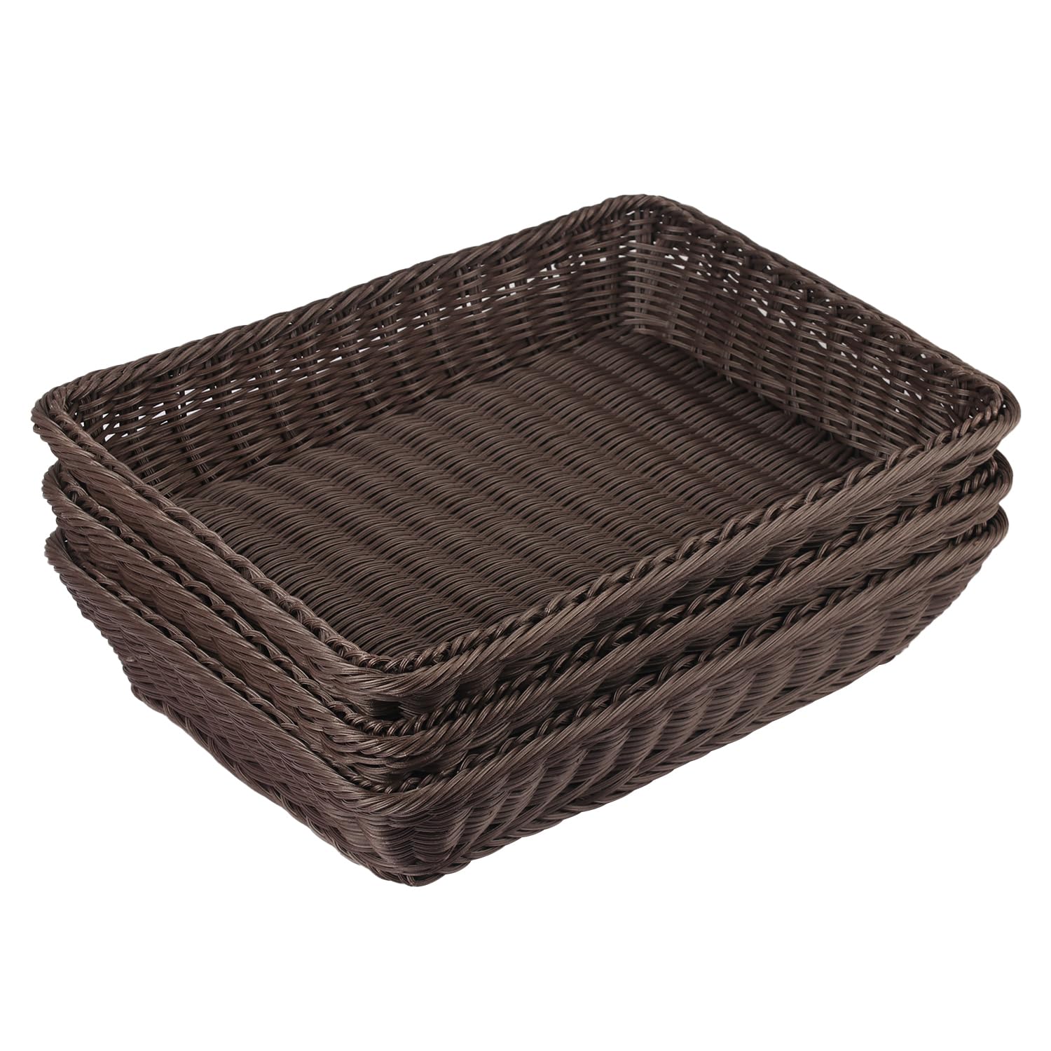 Cesta de pan, cesta tejida para servir, cesta de servir alimentos de mesa para restaurante, panadería, fiesta familiar, servicio de hotel, frutas, verduras y aperitivos