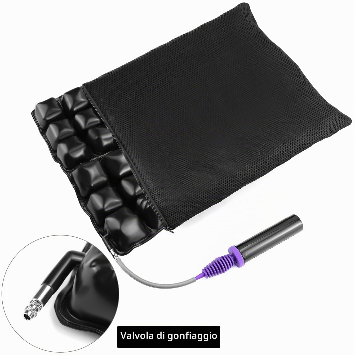 QWORK® Cuscino, Cuscini a Bolle, Cuscini Sedie Durezza Regolabile, per Poltrona, Sedia a Rotelle