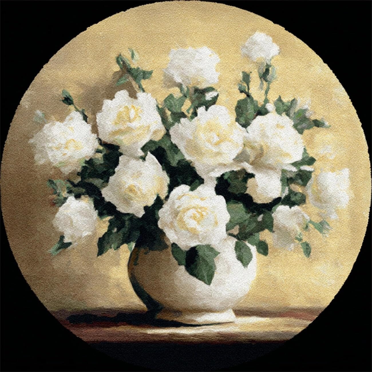 Kitquiver Tapestry Kits for Adults Roses in a vase 100x100cm