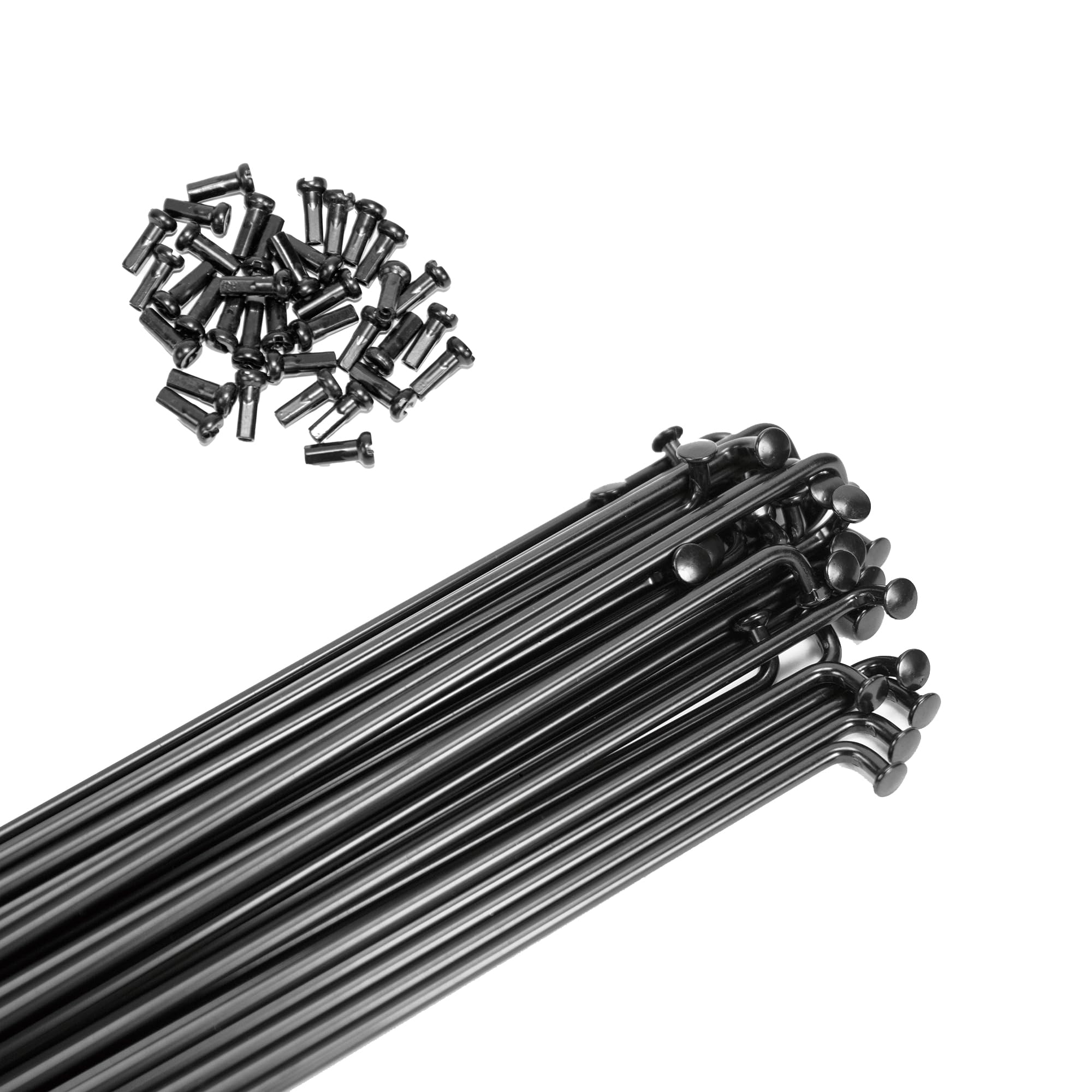 Szprychy rowerowe 36 sztuk z 36 złączkami, 110-309 mm, średnica 2 mm, stal nierdzewna / szprychy 14G/K, do szprych rowerowych MTB, rowerów elektrycznych, downhilli, trekkingu, rowerów
