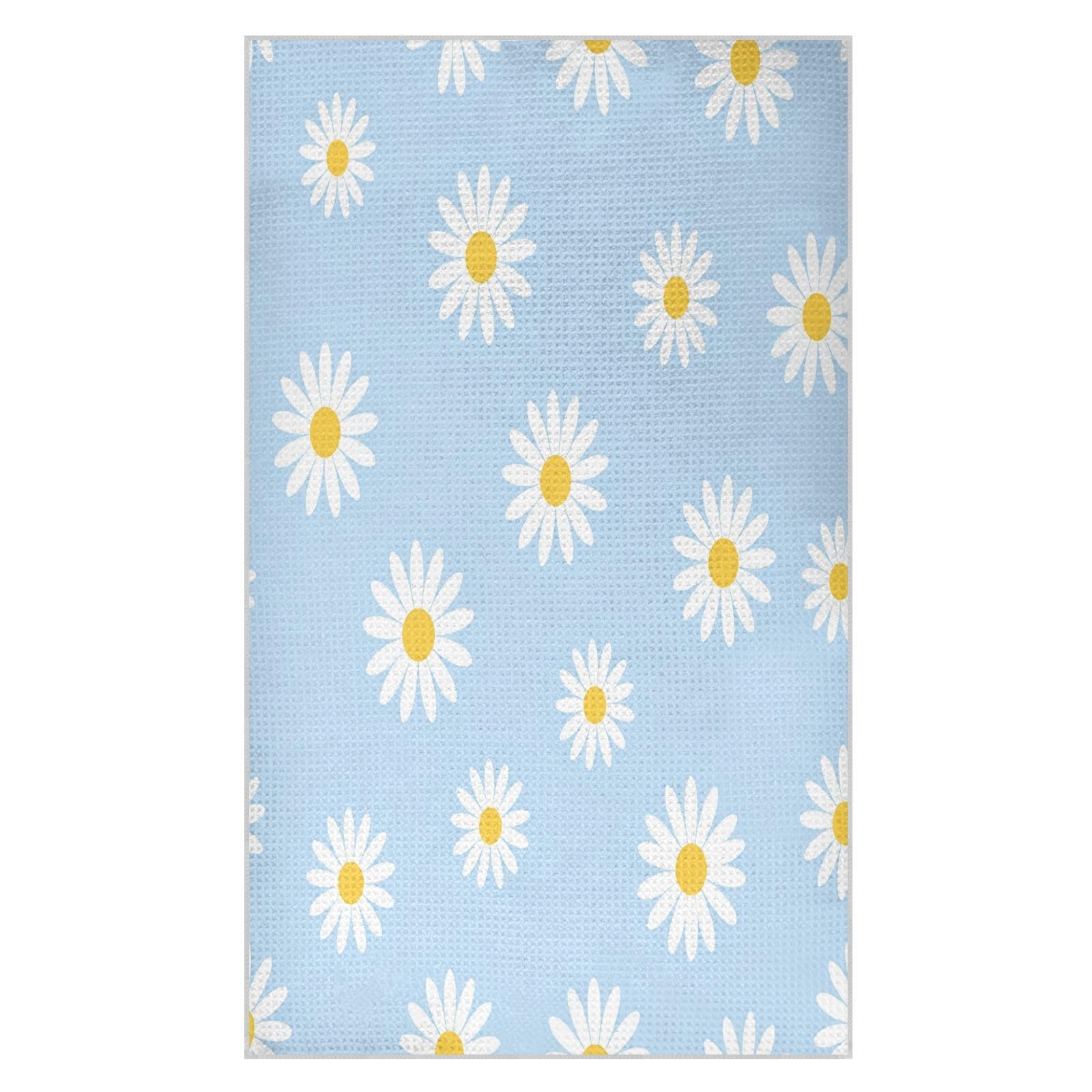 BURSTDDY Daisies Kitchen Towels,Absorbent Dish Towels 2 Pack