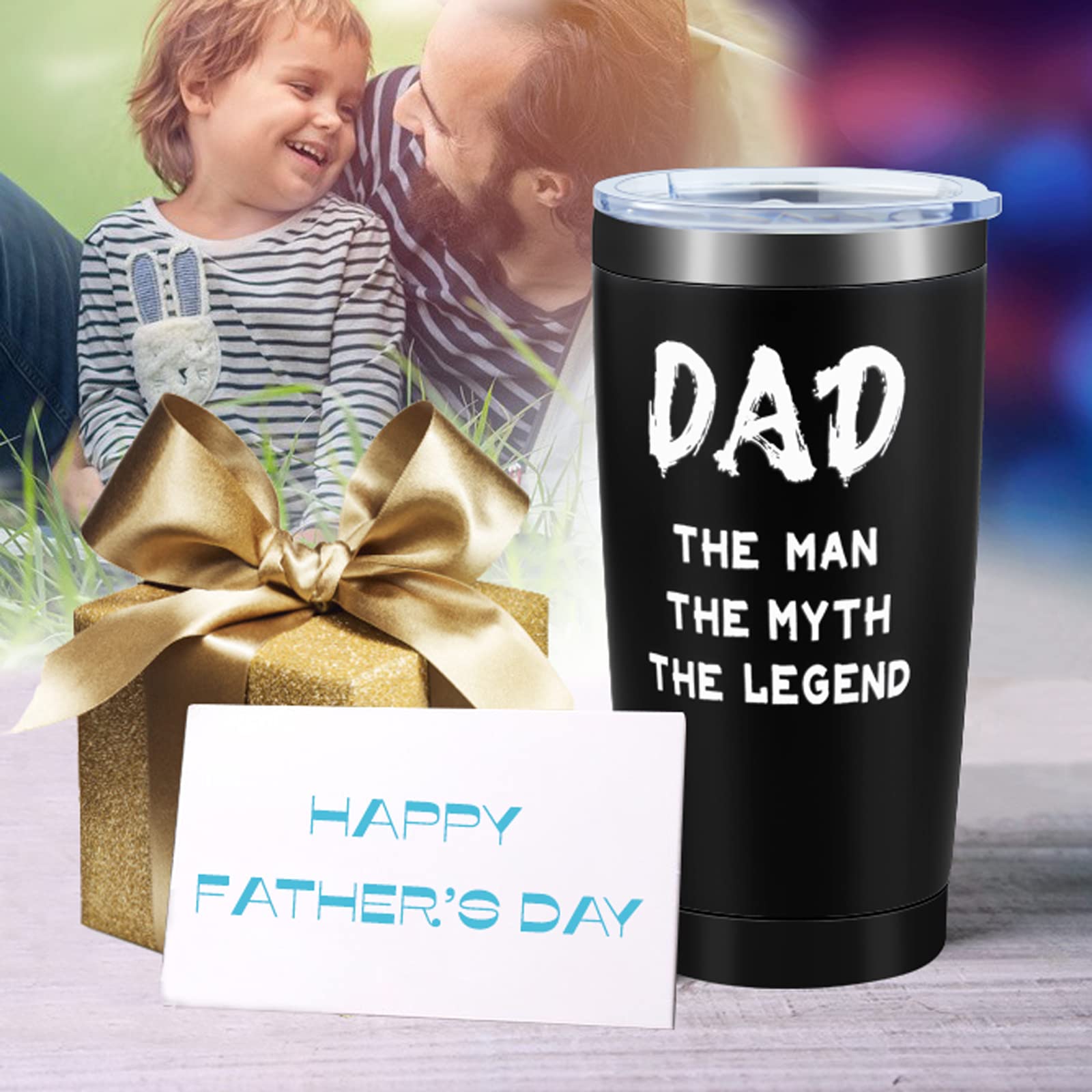 Aottom 20oz Stainless Steel Tumbler - Birthday & Retirement Gifts For Dad With Leak-Proof Lid