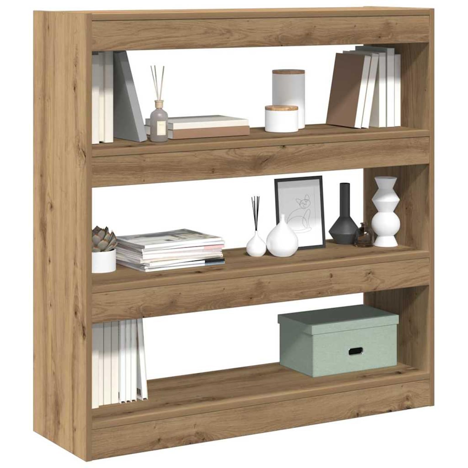 Armadio per Libri 3 Livelli 100 x 30 x 103 cm Legno Multistrato