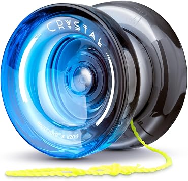 حقيبة يويو كريستالية MAGICYOYO K2 للأطفال من سن 8 إلى 12 عامًا، حقيبة يويو احترافية سريعة الاستجابة للمبتدئين، يويو بلاستيكية مزدوجة الوظائف مع 12 خيط يويو، حقيبة يويو + مجموعة ملحقات يويو باللون الأسود والأزرق