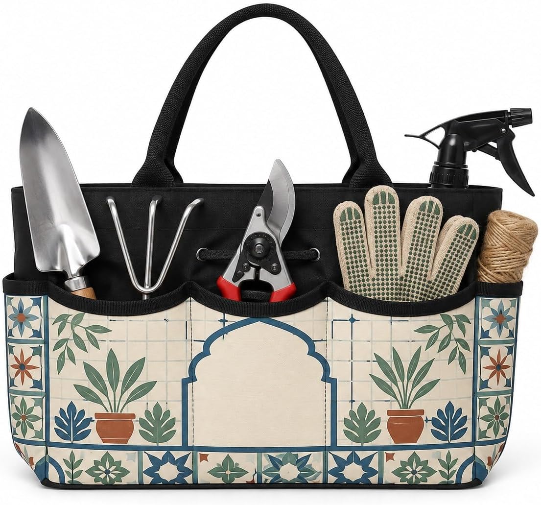 Garden Alcove Grid Garden Tool Bag Organizer for Shed in Courtyard Style
