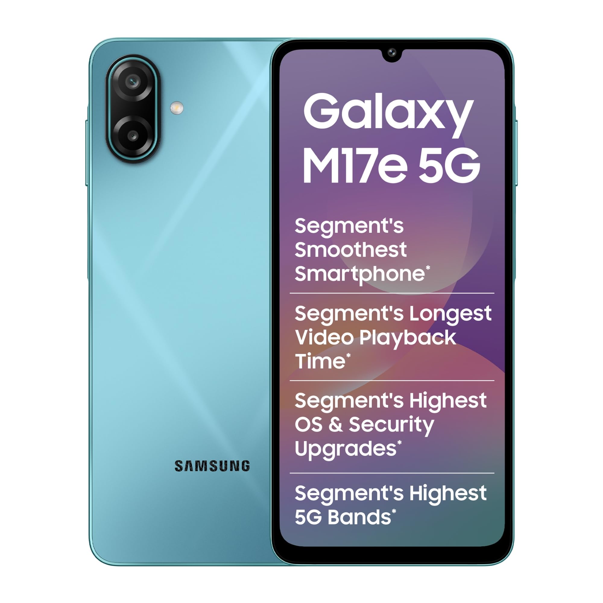 price history - Samsung Galaxy M17e 5G Mobile (Blitz Blue, 4GB RAM, 128GB Storage) | Smoothest 120 Hz Refresh Rate| Monster 6000 mAh Battery | IP54 | 6 Gen OS Upgrades | AI | Gemini Live | Without Charger