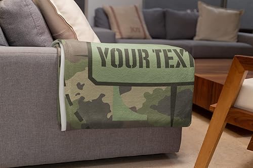 Miniatura 3 de Manta de camuflaje personalizada, se envía al día siguiente, impresa en Estados Unidos, manta de forro polar suave o sherpa, manta de camuflaje