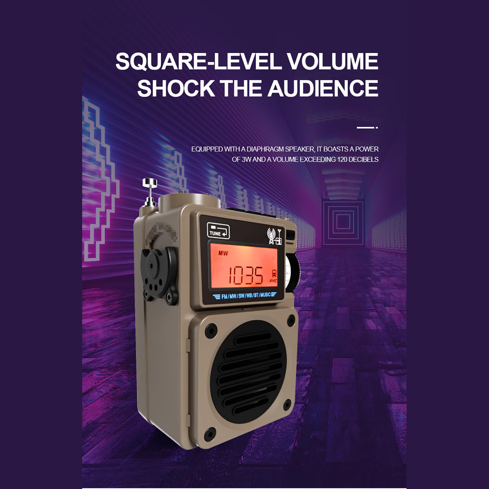 Cuifati Radio Portátil Radio Inteligente Controlada por Aplicación BT FM MW SW WB Receptor Amplificador de Señal 297 Presintonías Reproducción de Tarjeta TF Altavoz de (701 Nueva actualización W3)