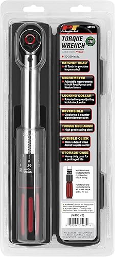 Miniatura 9 de Performance Tool M195 llave dinamométrica de estilo haz de 0-80 pulgadas y 0-7 Newton-metro