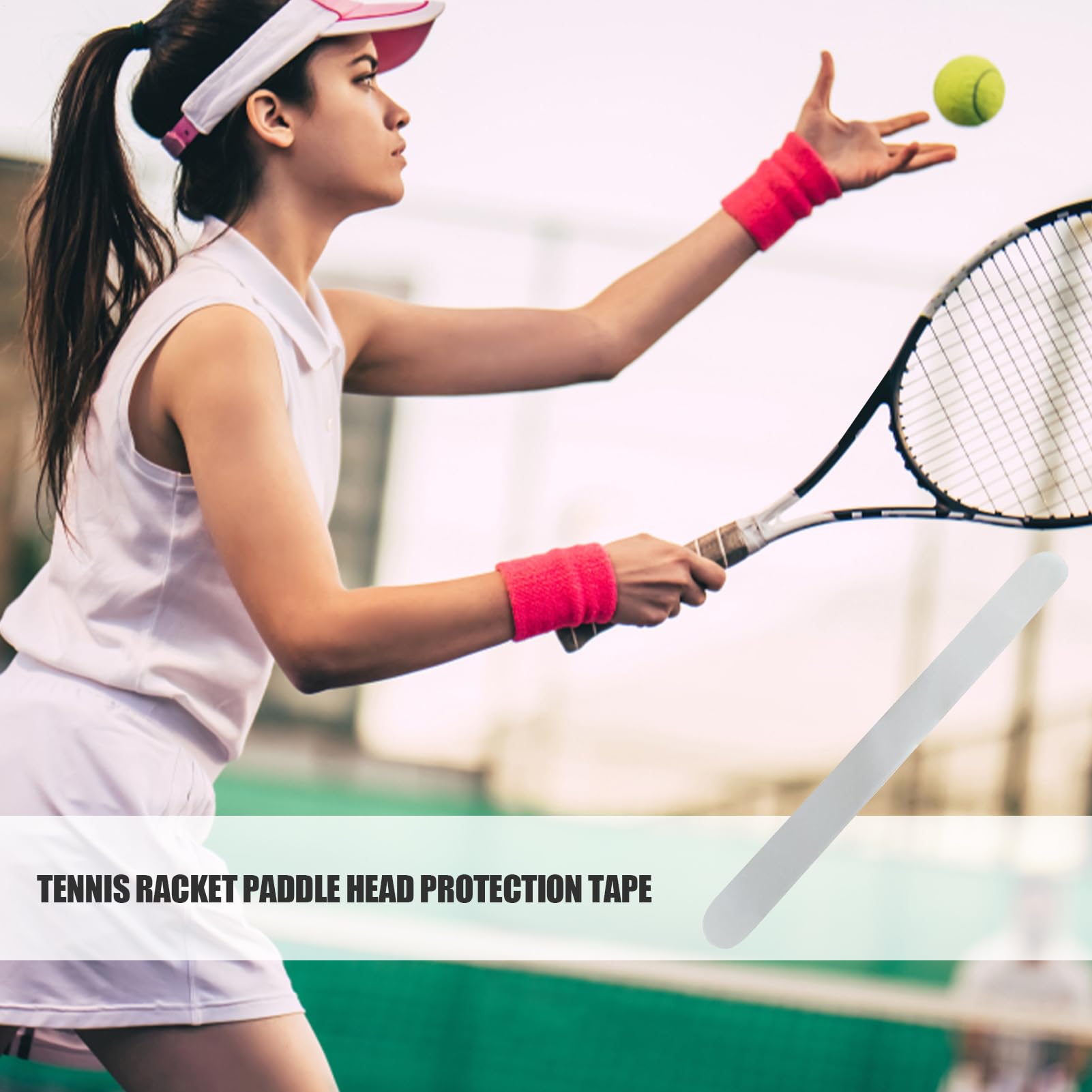 Protector de Raqueta de Tenis TPU Transparente Antirrayas Resistente al Desgaste