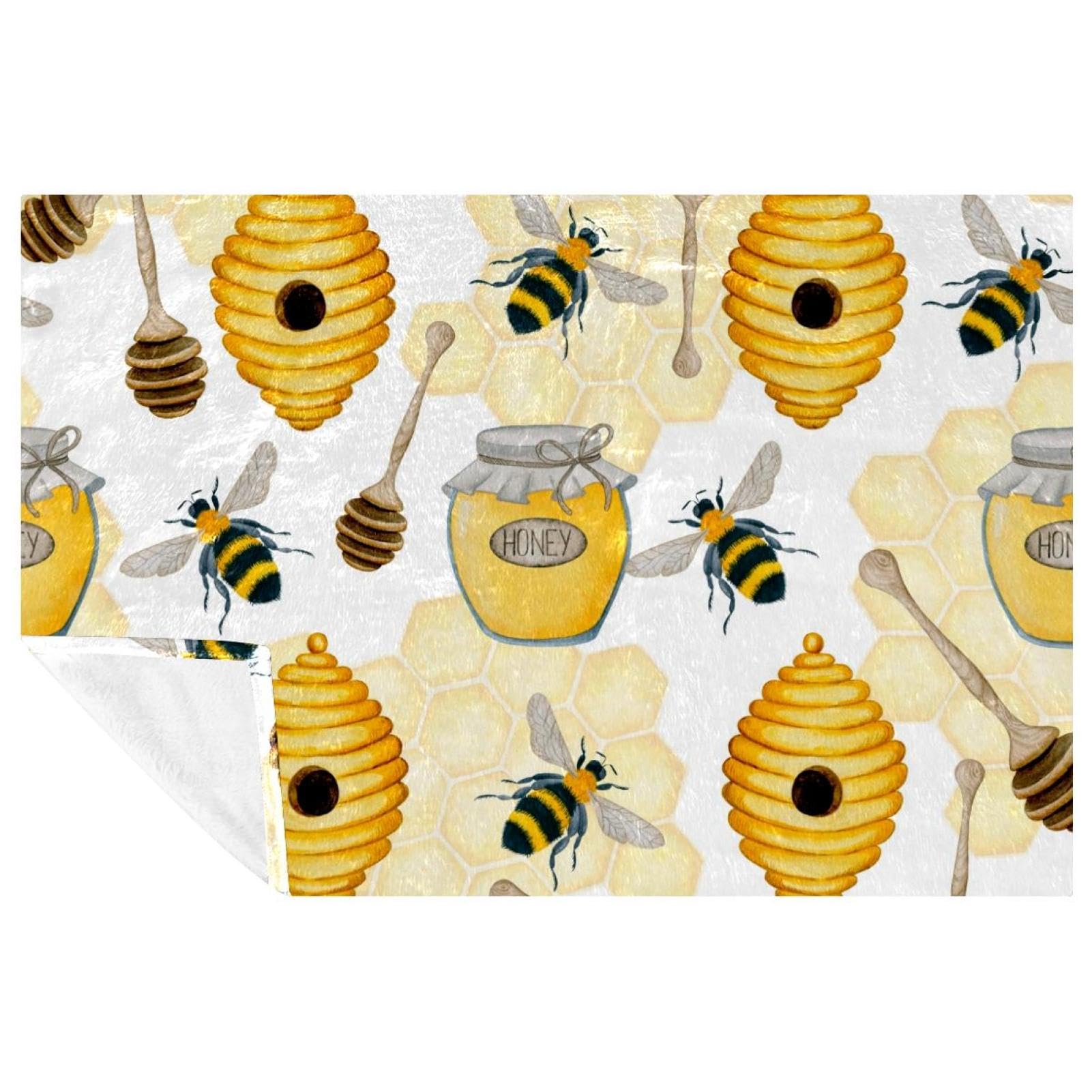 Couverture douce abeille pour éliminer le froid sur le lit ou canapé