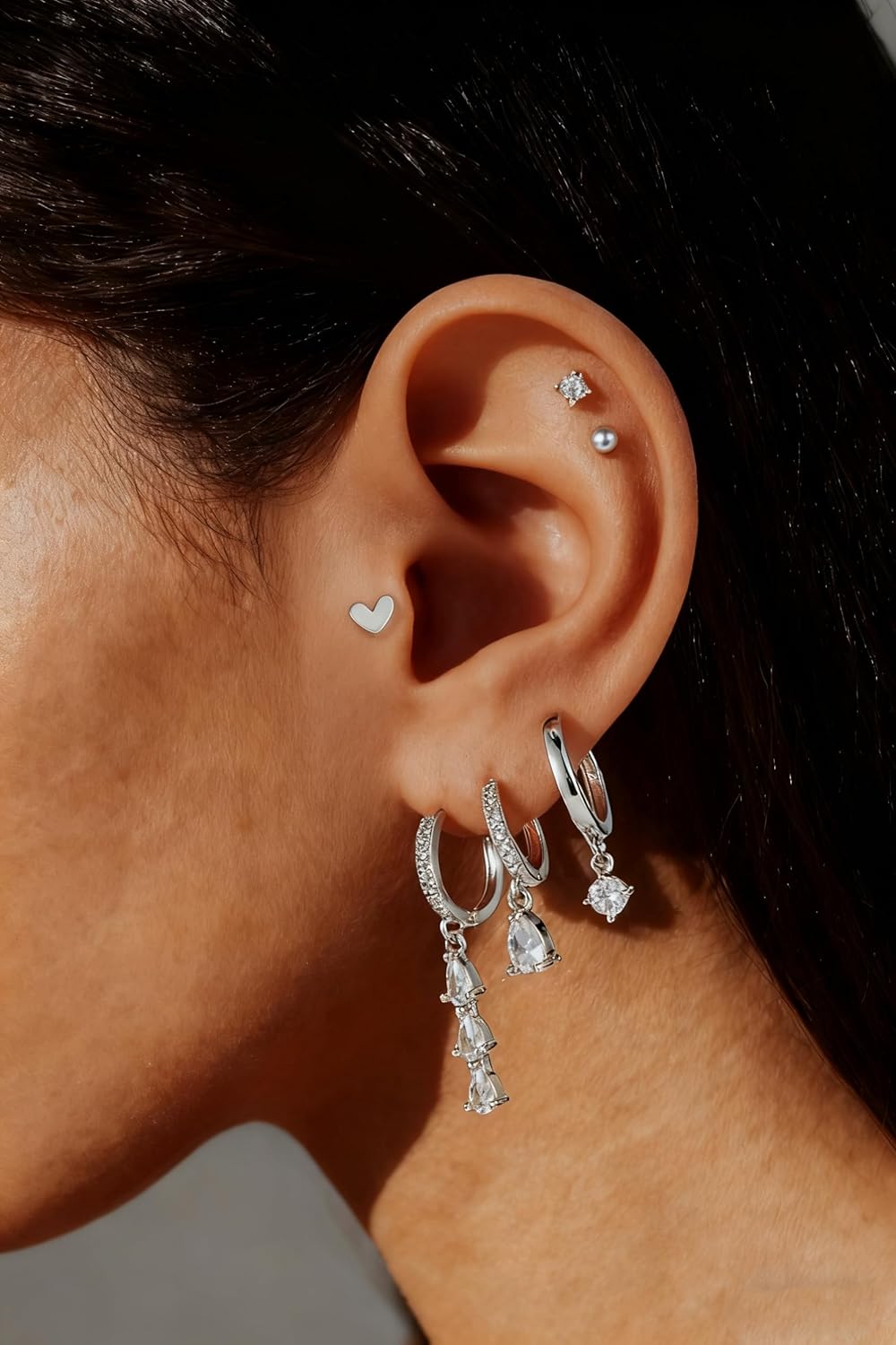 Small Gold Hoop Earrings for Women Hypoallergenic 14K Gold Plated Stud Huggie Earring Sets for Multiple Piercing Dainty Cute Earring Stacks Cartilage Studs Trendy Gold Jewelry Gifts - Image 2