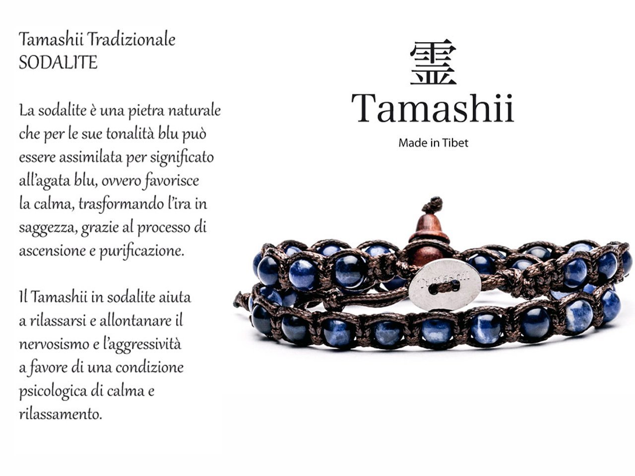 TAMASHII Bracciale tibetano in Sodalite Blu BHS600-51