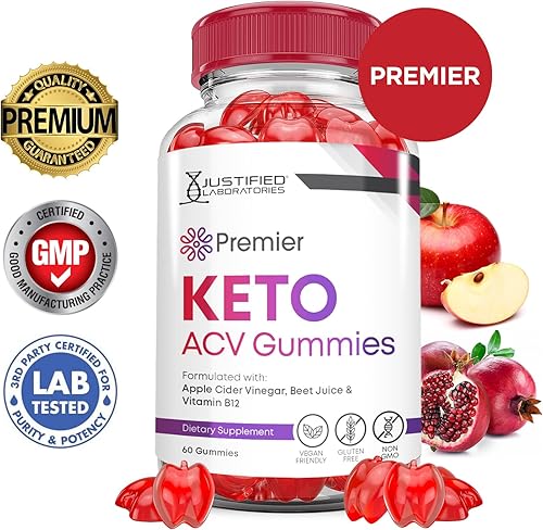 Miniatura 2 de Paquete de 2 gomitas Premier Keto ACV Premier Keto Gummies Advanced 1000 mg de vinagre de sidra de manzana formulado con jugo de granada y remolacha