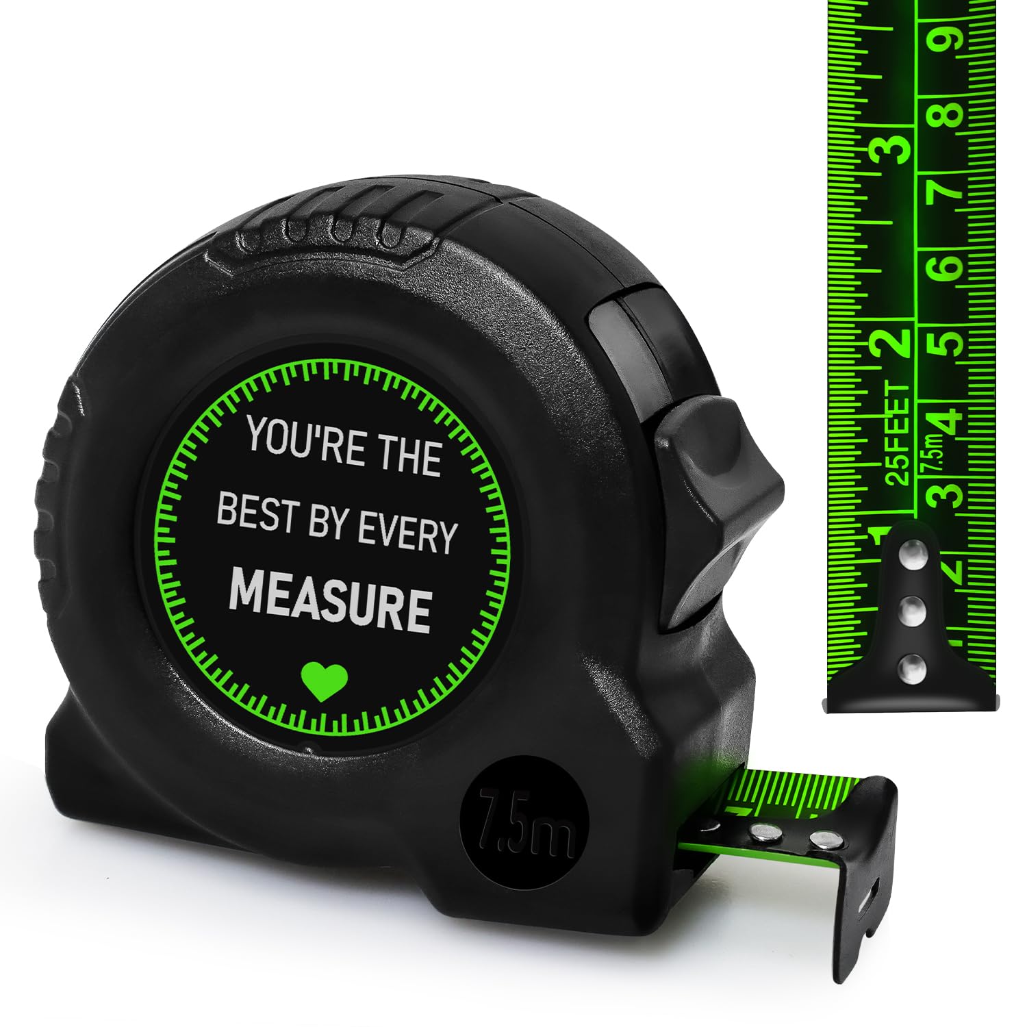 Gift for Dad from Daughter Son, Fathers Day Gift for Dad, Birthday Gift for Daddy, Funny Present for Daddy Father Stepdad Bonus Dads Tape Measure 7.5m/25ft — image 1
