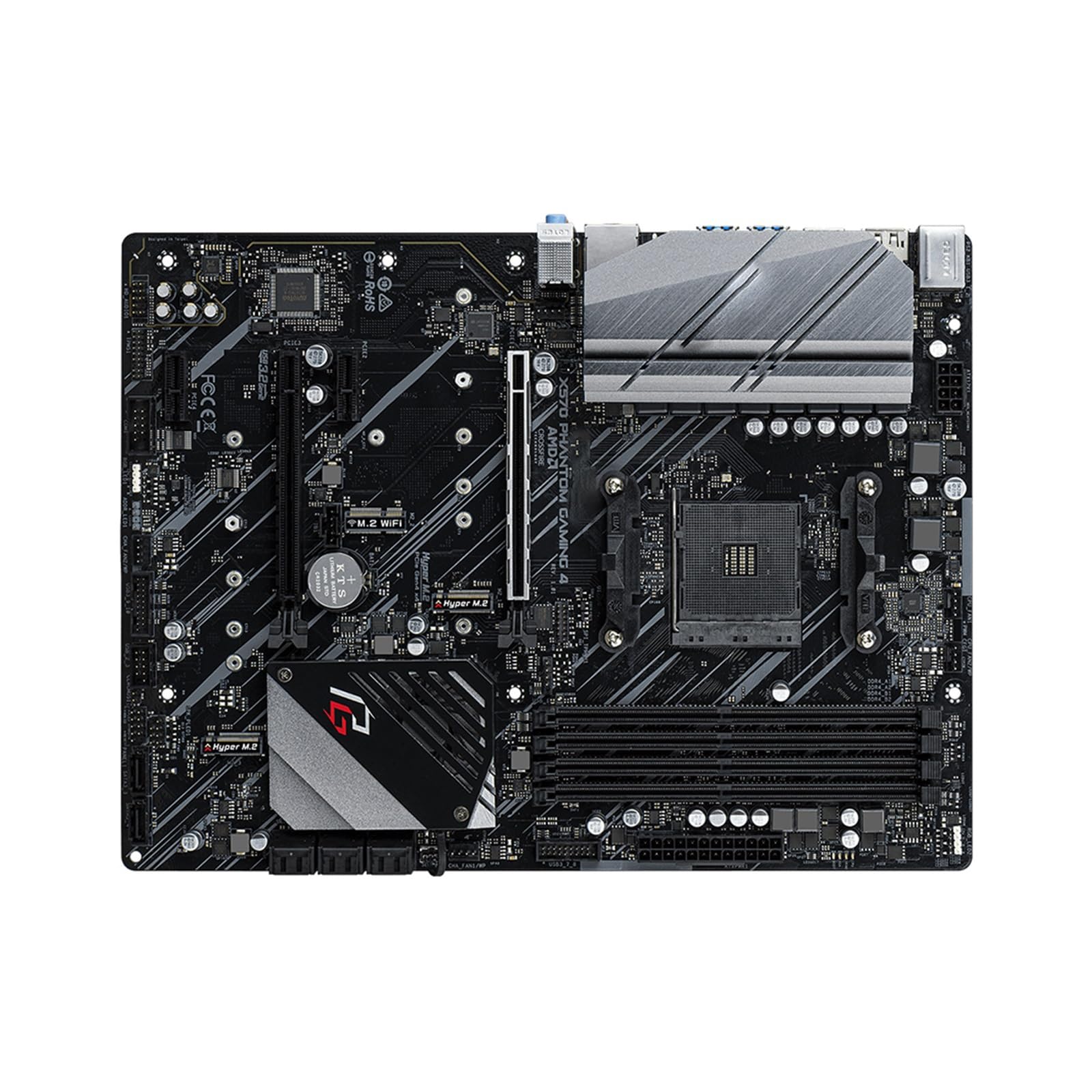 Placa Base Placa Base Fit For ASRock X570 Phantom Gaming 4 Compatible con 5800X3D 5700x3D 5600G CPU 4xDDR4 4666MHz PCIe4.0 M.2 NVME ATX AM4