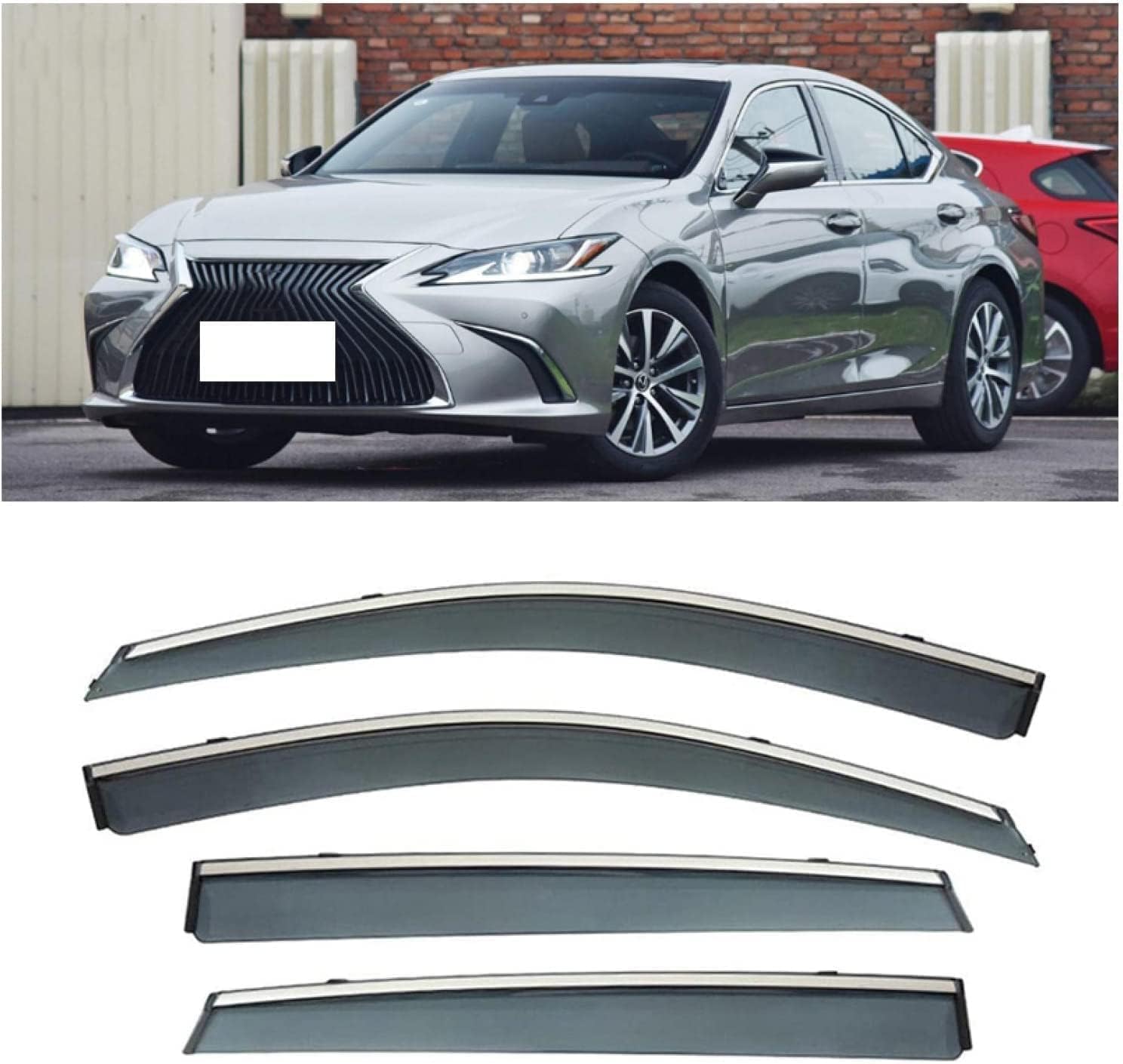PANXUC Car Wind Deflectors for Lexus ES200 2018-2022, Side Window Wind Rain Deflector Window Visor Sun Rain Guard Smoke Guards