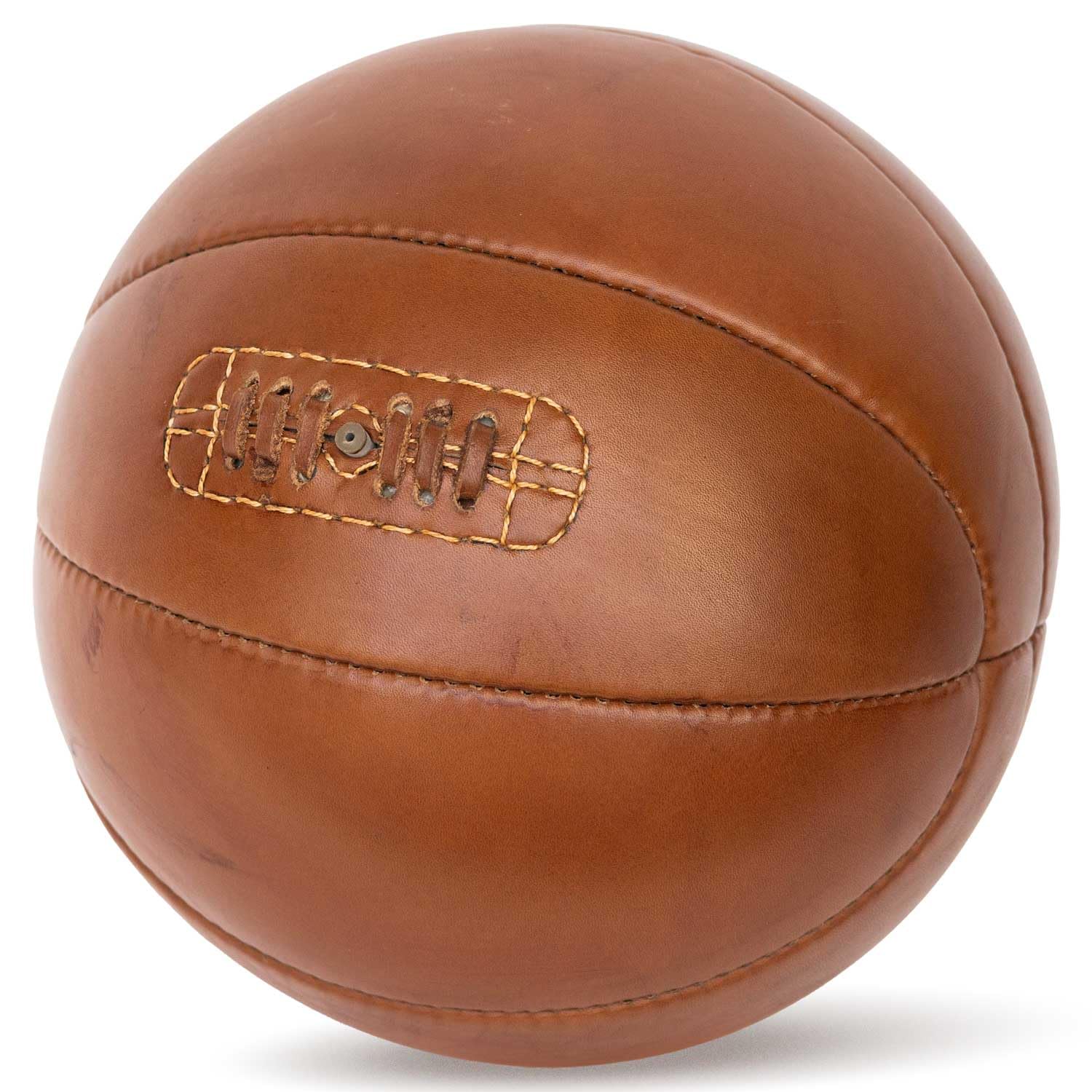 Handgemachter Retro Basketball Echtleder Vintage Design Größe 5 – Dekoball Old School Leder Basketball Sammlerstück Geschenk Sport Deko
