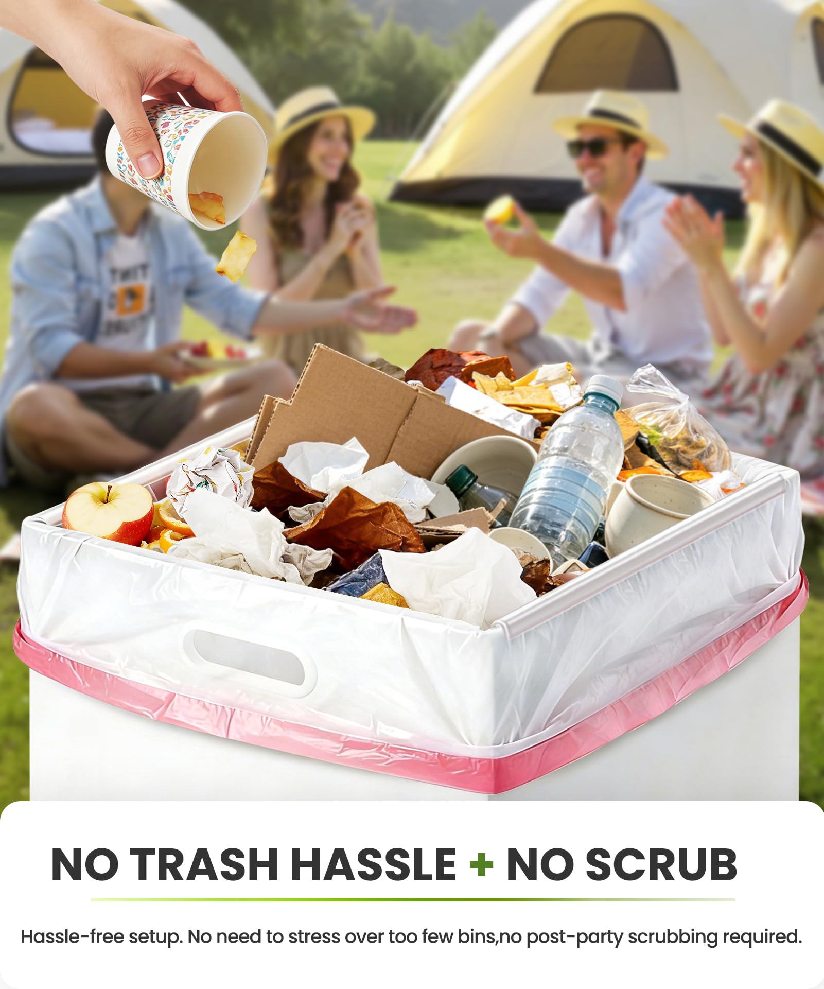 Magicheap 30 Gallon Disposable Trash Cans - 4 Pack -4 Magicheap 30 Gallon Disposable Trash Cans - 4 Pack -4