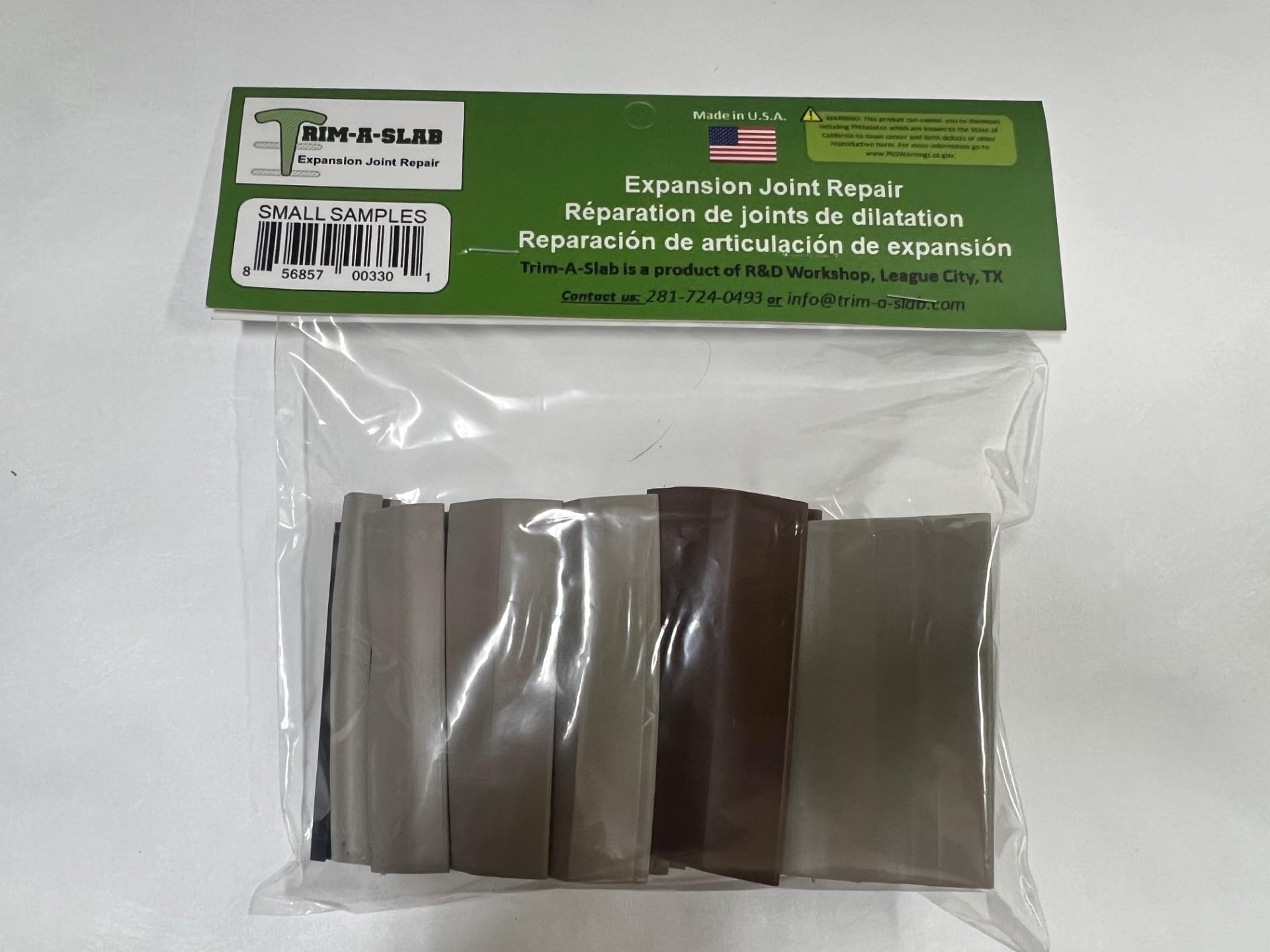 PVC Expansion Joint Filler (6 Pack, 3" x 0.1875", Grey, Black, Walnut)