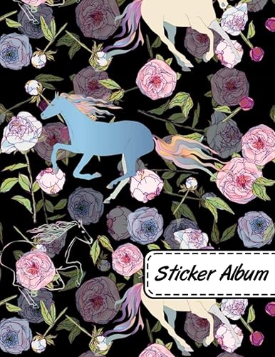 Sticker Album: Horse Sticker Album for Collecting Stickers, Blank Reusable Sticker Book Collecting Album | lovely Horse Sticker Collection Album for Girls Kids and Adults.