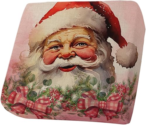 Wowouhiya Fundas de cojín para sofá de Navidad, funda elástica para sofá con parte inferior elástica, fundas de sofá con diseño botánico de Navidad