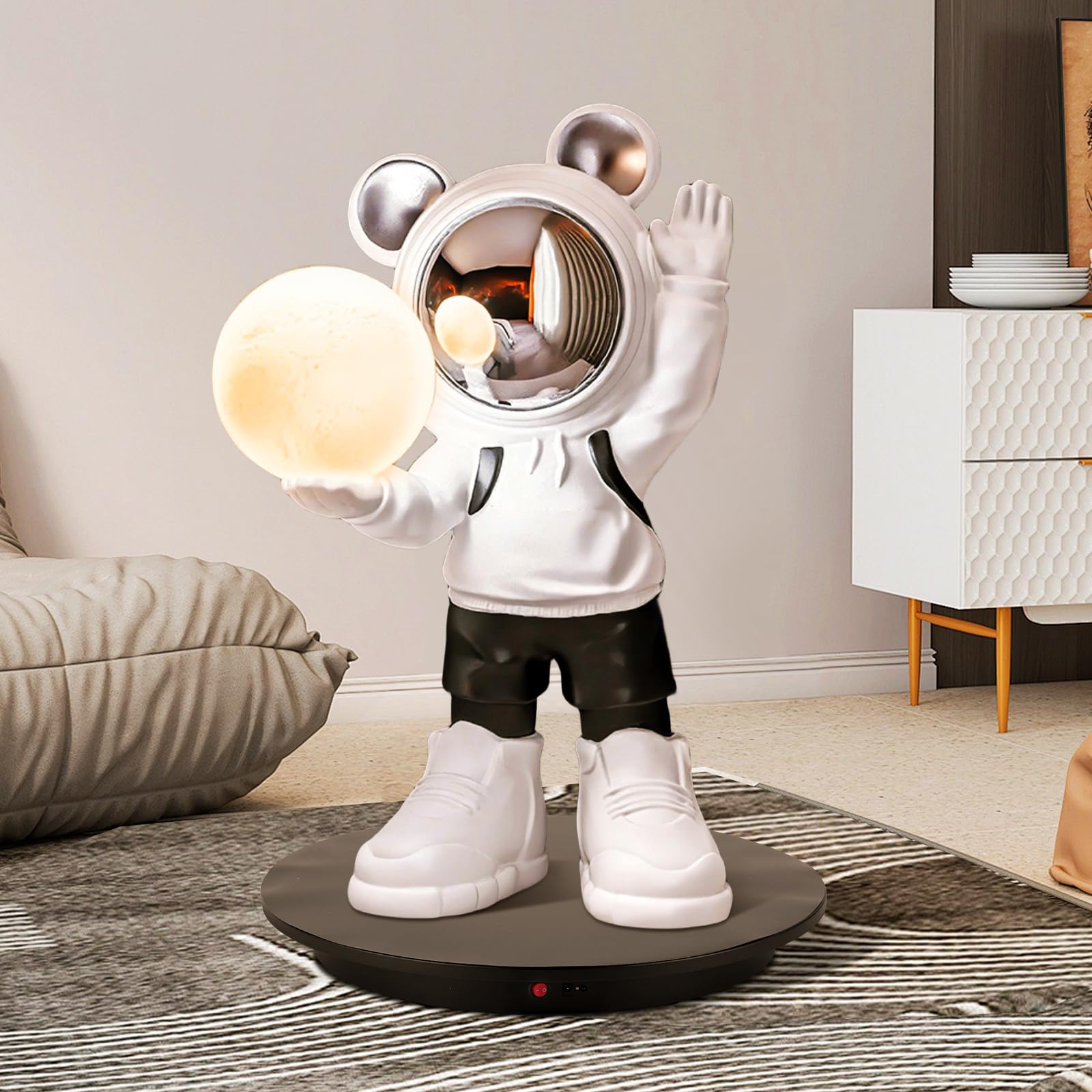 YJINGRUI Plato giratorio eléctrico, 60 cm de diámetro, 150 kg, plato giratorio con mando a distancia, plato giratorio eléctrico para fotografía, ángulo de velocidad y dirección ajustable (negro)