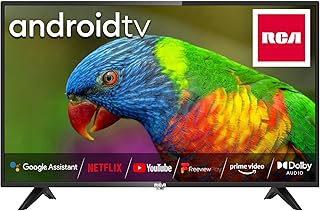 RCA RS32H1A 32 Inch Smart TV, Android TV with Netflix Freeview Play Disney+, Google Built-in Dolby Digital Audio 3 x HDMI 2 x USB & Bluetooth Port, Television for Small Lounge Kitchen, Black