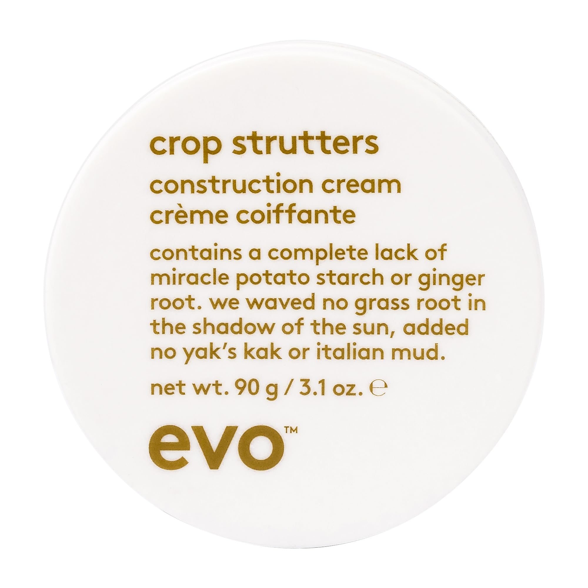 EVO Crop Strutters Construction Cream - Medium Hold Smoothing Hair Cream - Supports and Provides Definition with Medium Shine