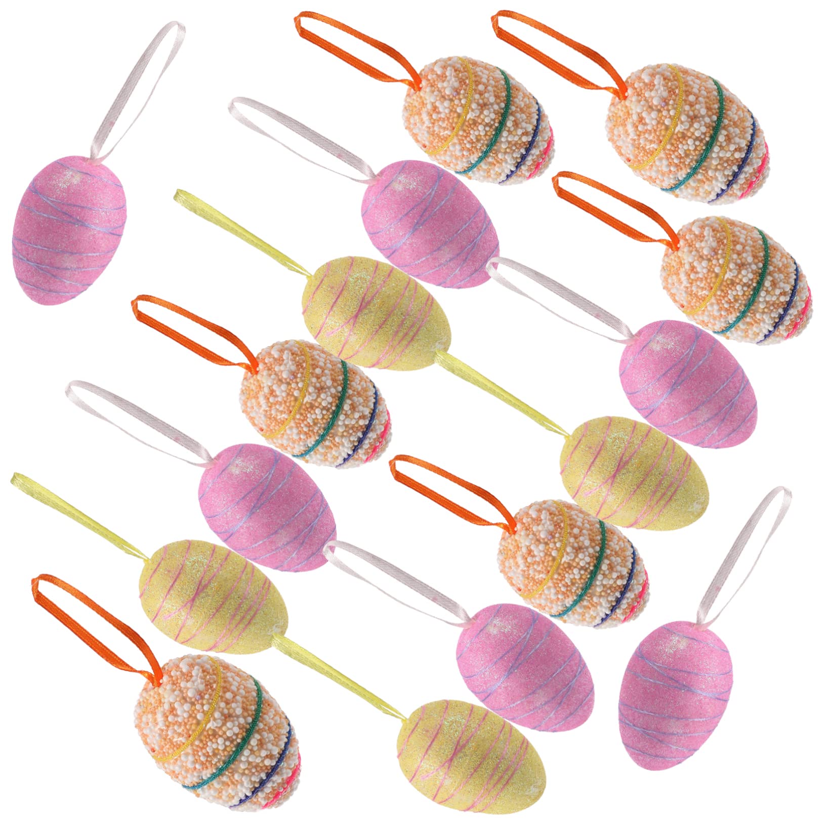 Cabilock 90stücke Bunte Ostereier Dekorationen Hängende Ornamente Für Ostern Für Osterbaum Und Frühlingsfeiern Gestaltete Eier Für DIY-Dekorationen