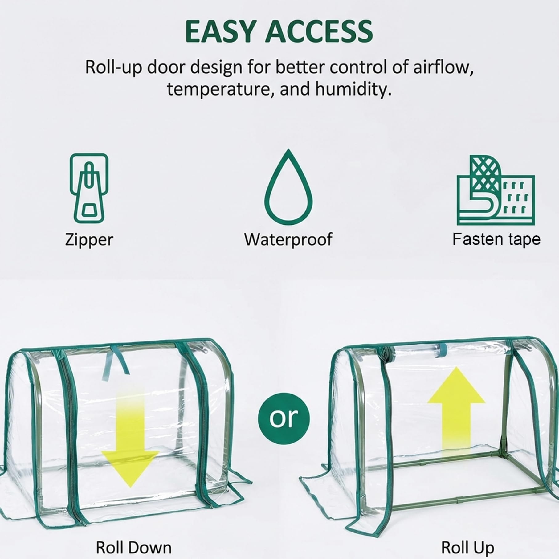 Mini Invernadero Interior Transparente Pequeño Invernadero de Mesa con Cremallera Cúpula de Humedad de Plástico para Jardinería Casera Germinación y Plántulas, Decoraciones de Été