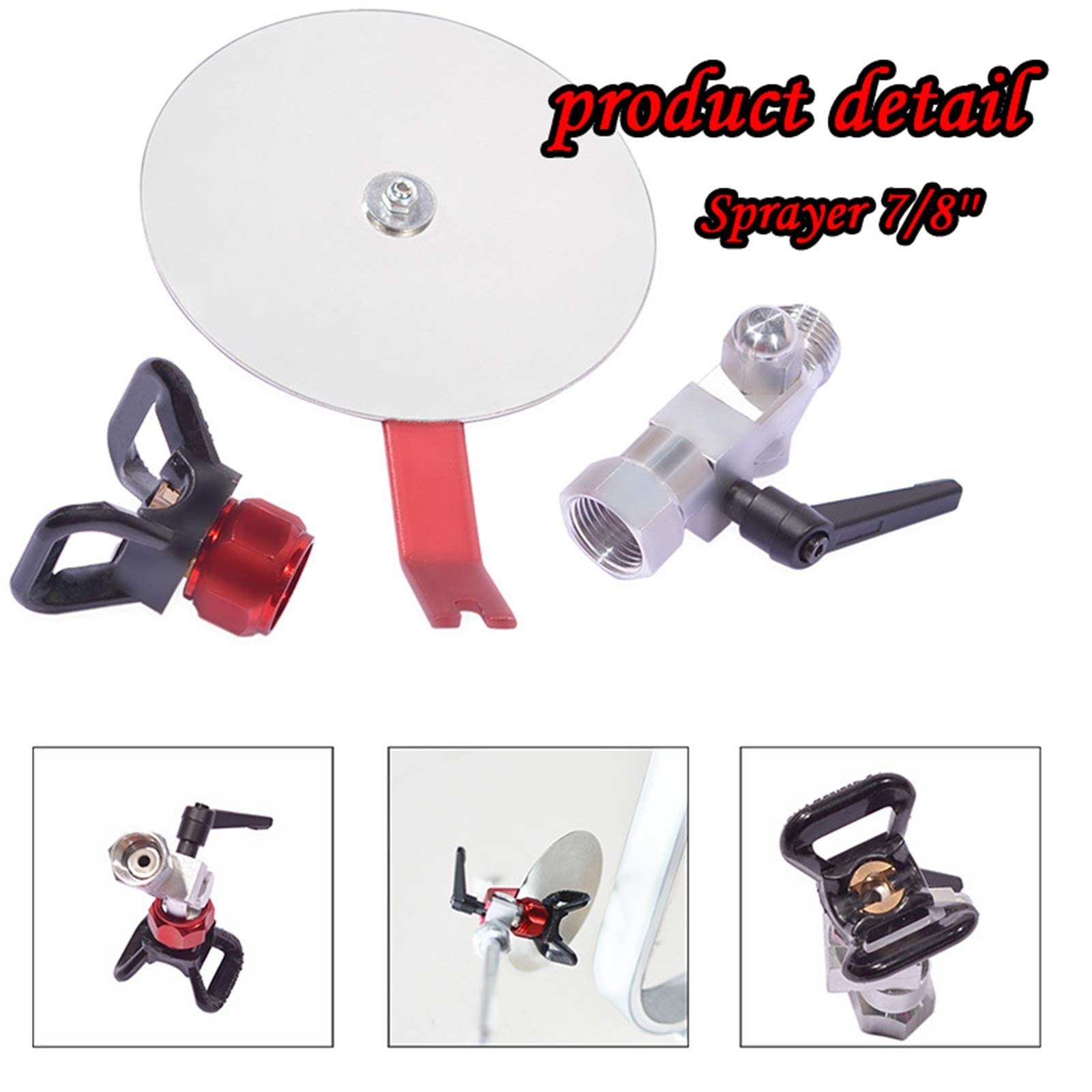 Kit aerografo Utensile per accessori per la guida universale da 7/8 '' universale per spruzzatore di vernice 7/8 '' aerografo a pressione aerografo aerografo universale Spazzole ad aria per la pittura