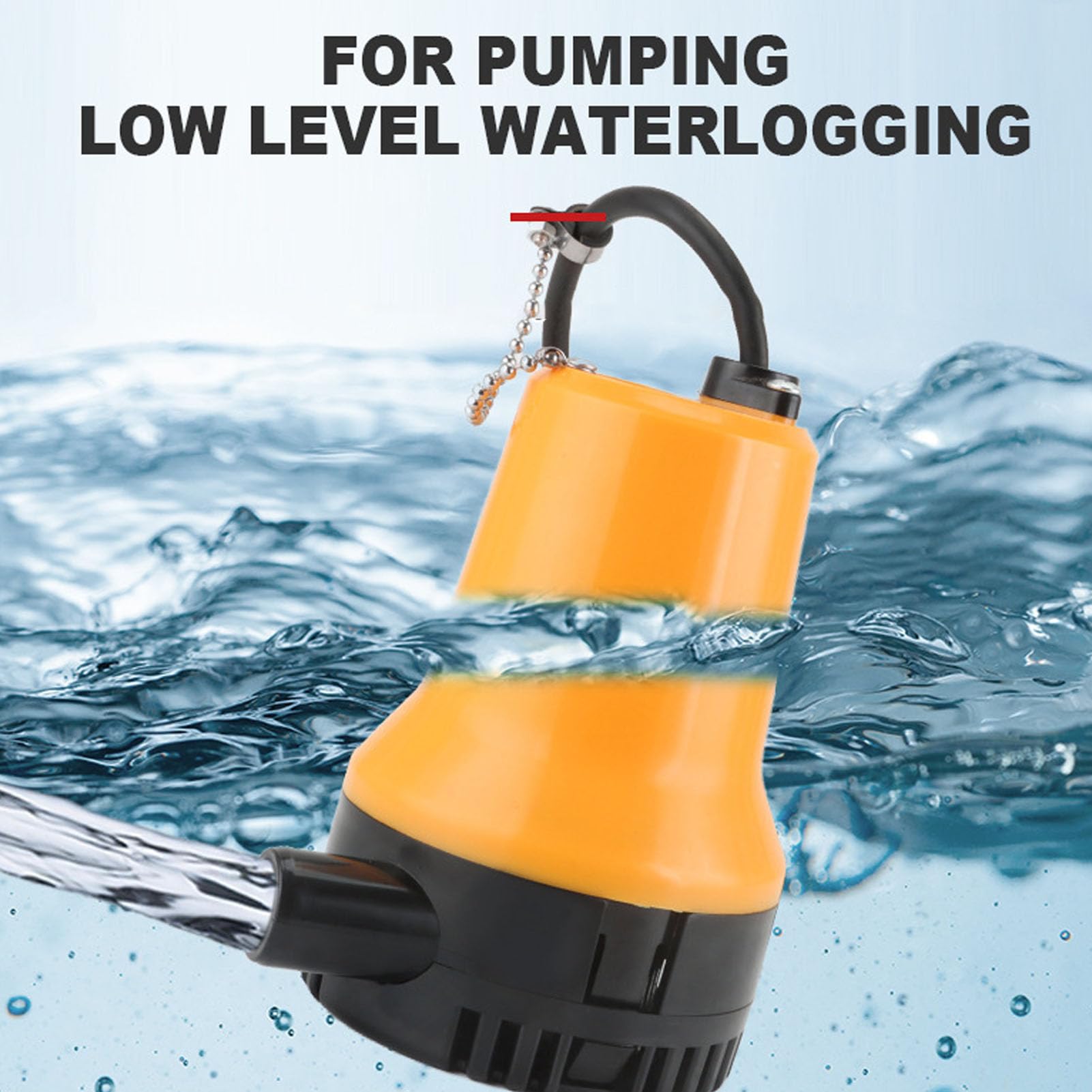 Asixxsix Pompe à eau submersible 45W 1110GPH Pompe de transfert d'eau portable avec moteur puissant pour la vidange de piscine, l'inondation du sous-sol, les étangs de jacu zzi