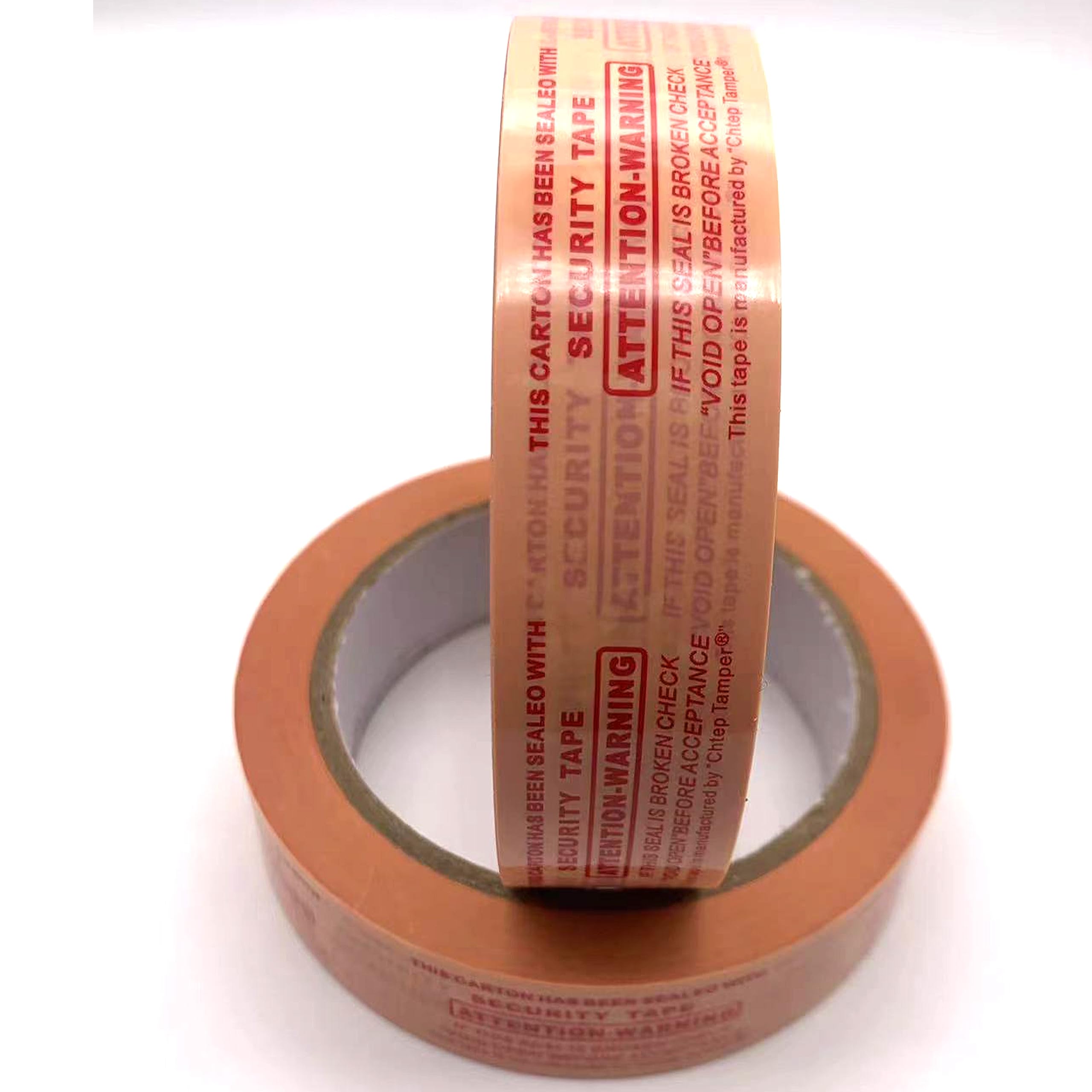 CHTEP TAMPER 54.7Y Tamper Evident Tape Full Transfer Evident Security Warranty Seal,Security Tape(Beige 1 inches Wide)