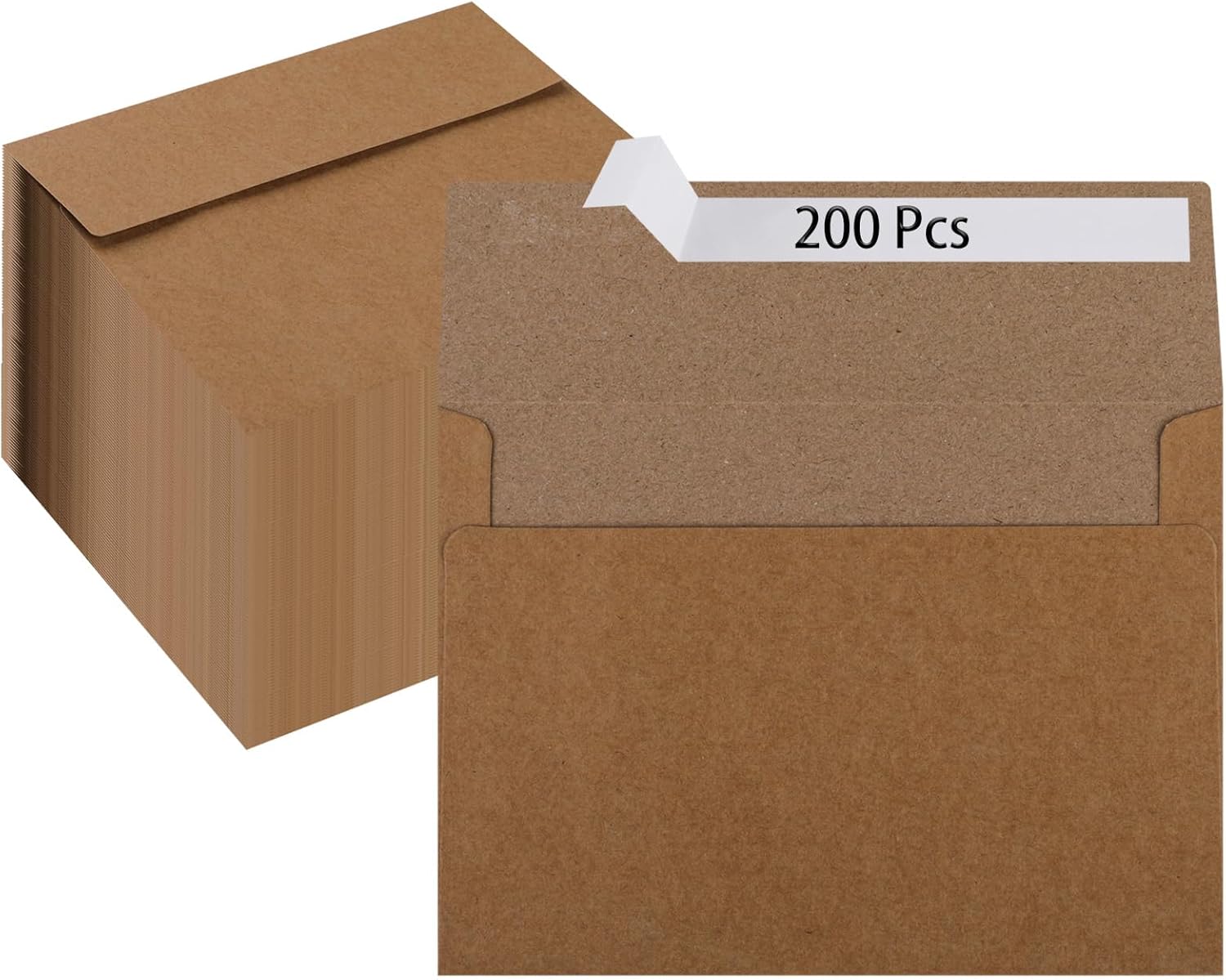 5x7 / A7 Envelopes Self Seal – 200 Pack Biege Greeting Card & Invitation Envelopes, 120gsm Premium Colored Paper for Wedding, Stationery